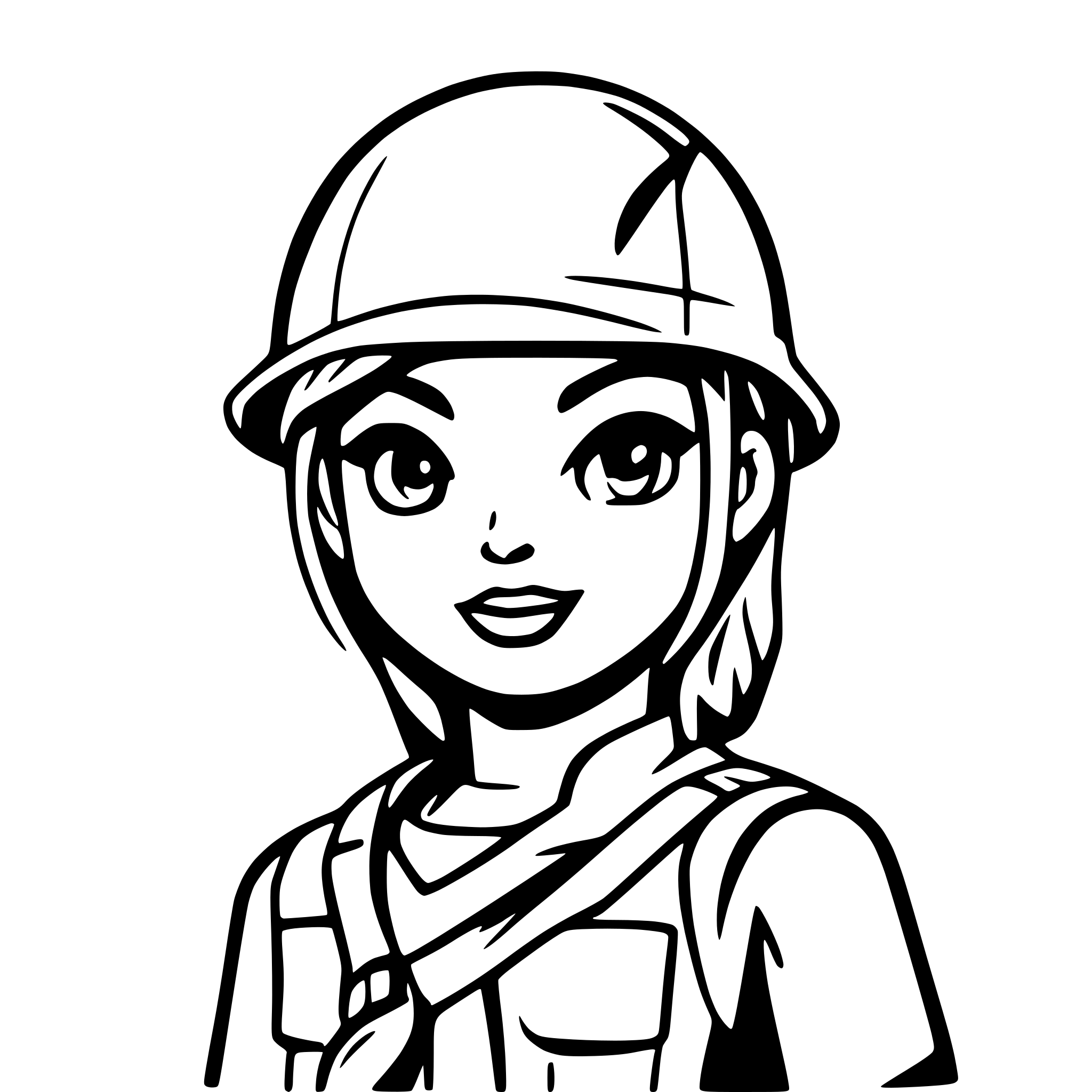 AI-generated SVG of a modern soldier memoji