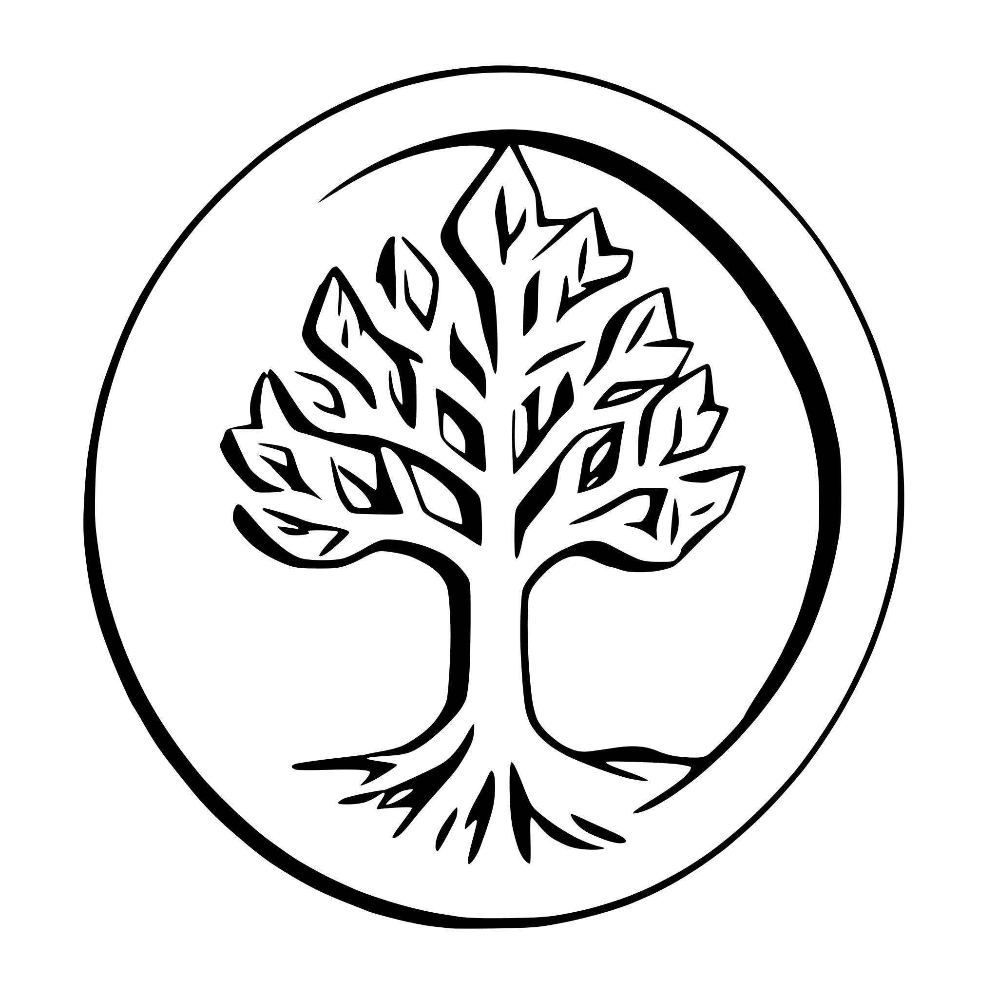 AI-generated SVG of a yggdrasil