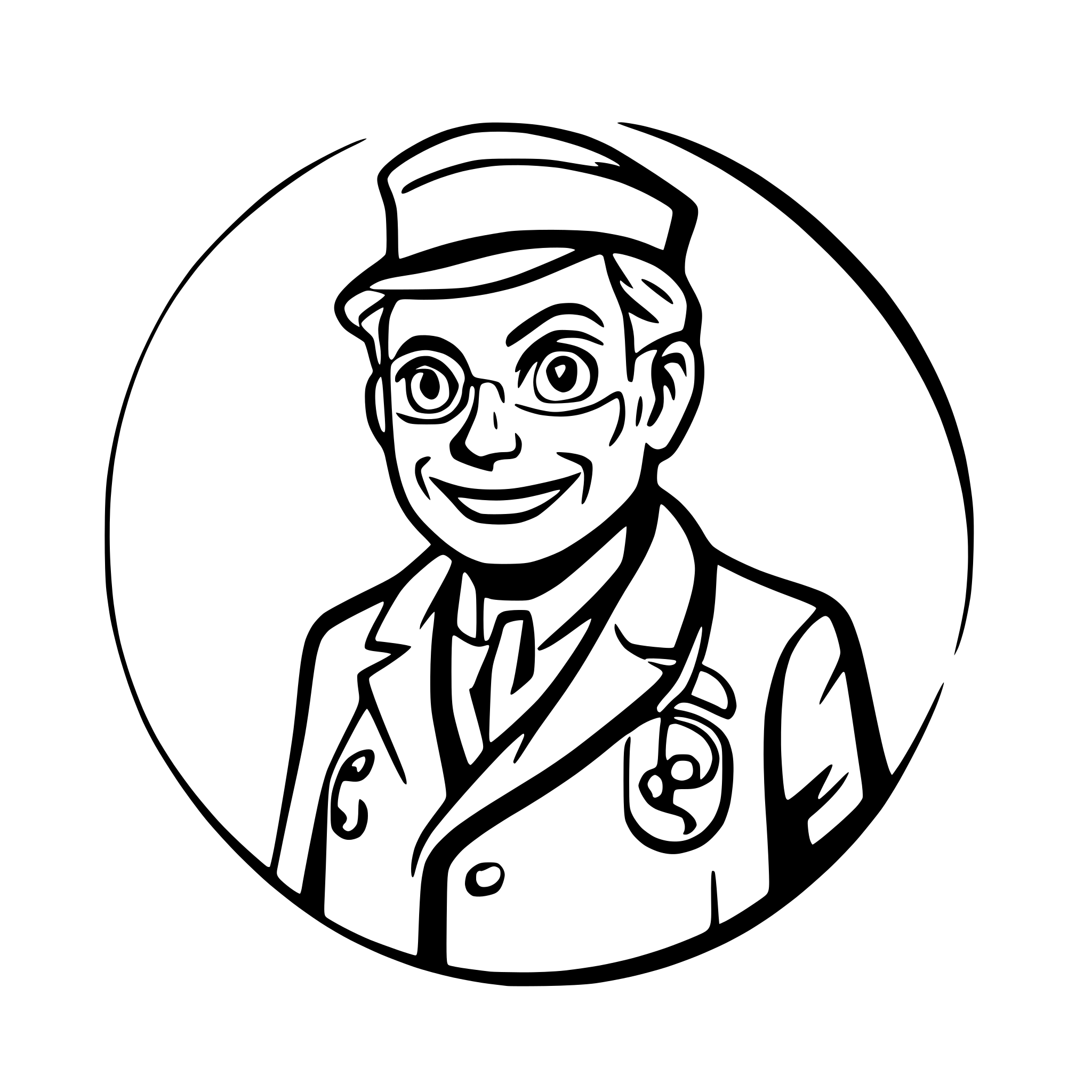 AI-generated SVG of a old doctor