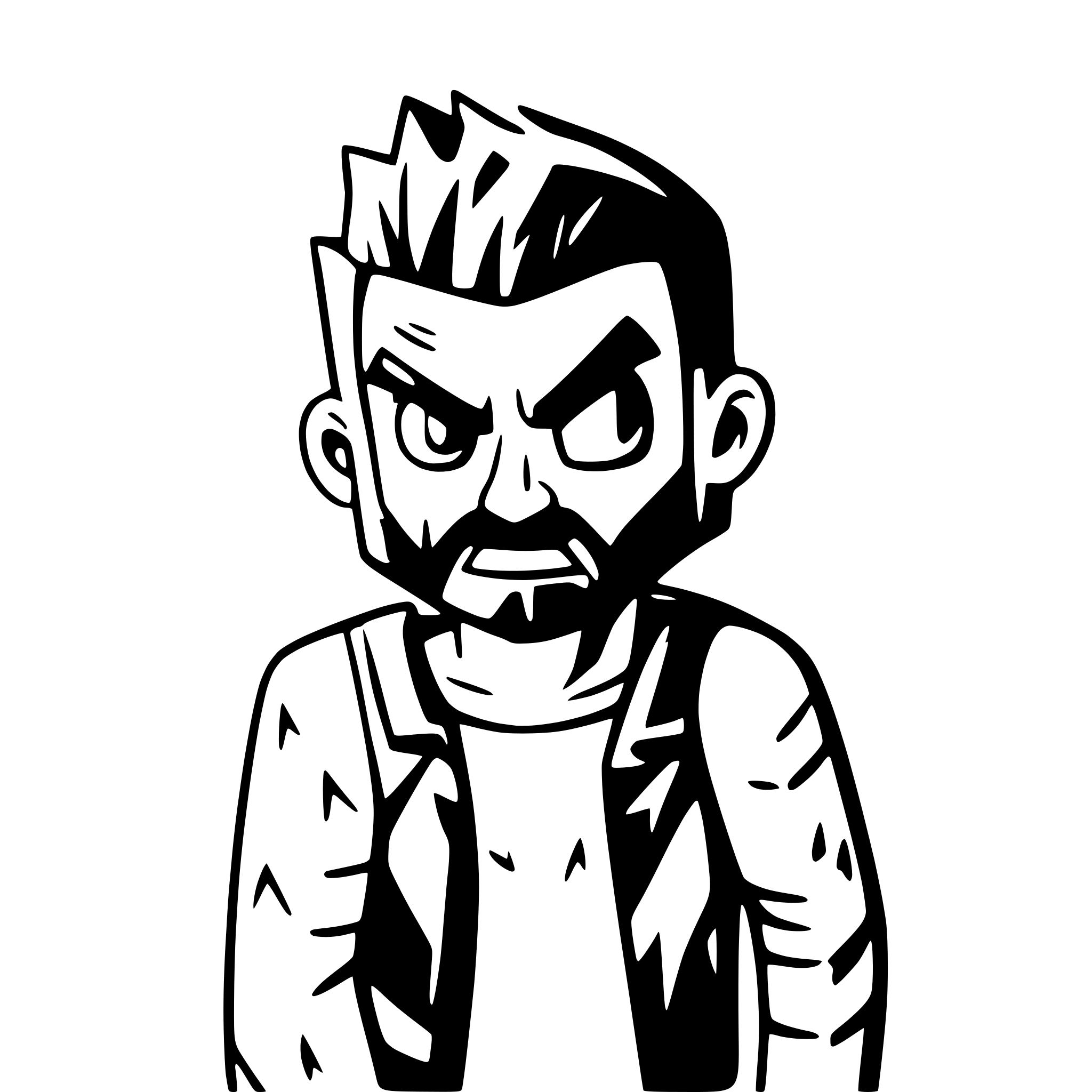 AI-generated SVG of 'angry man'