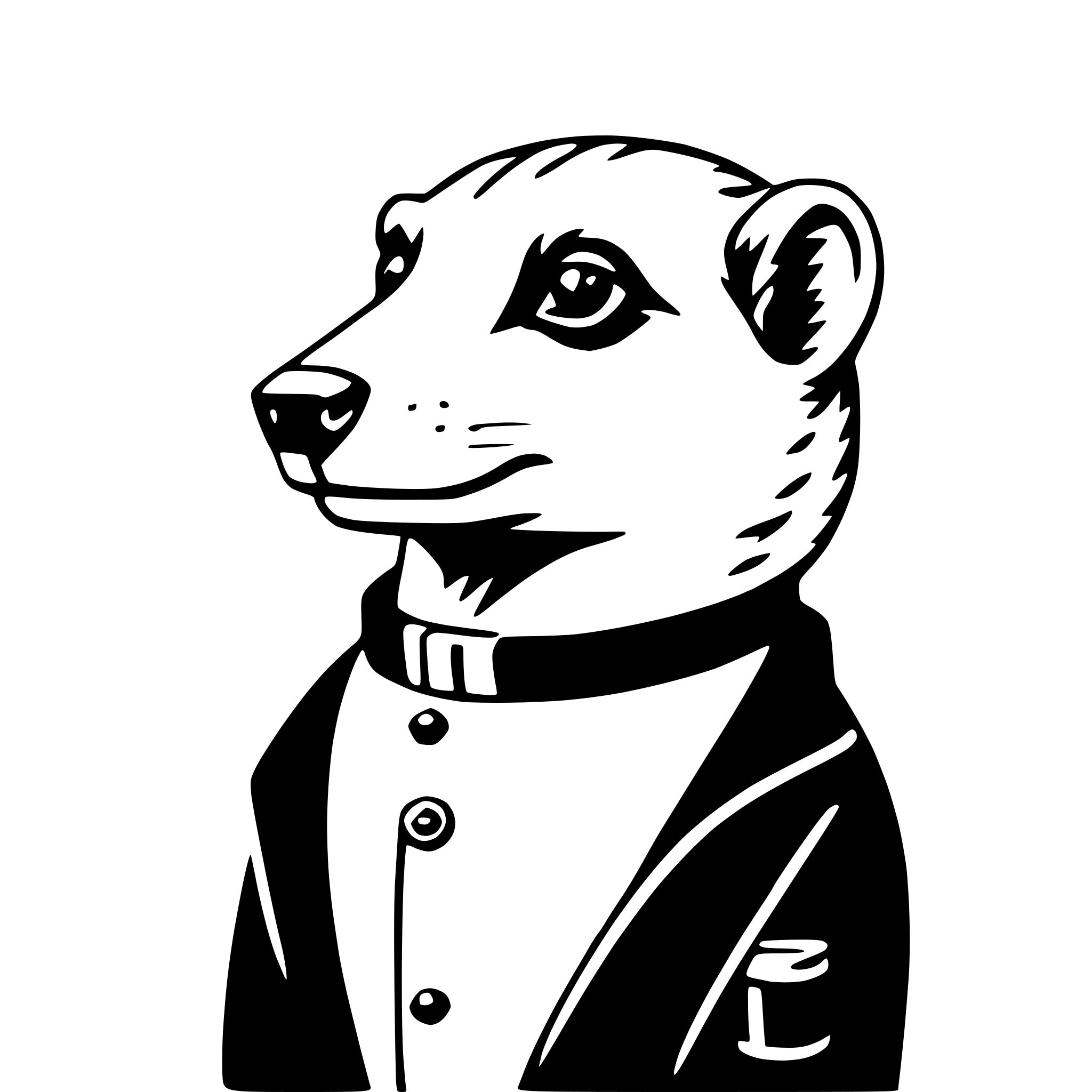 AI-generated SVG of a mongoose with monocle