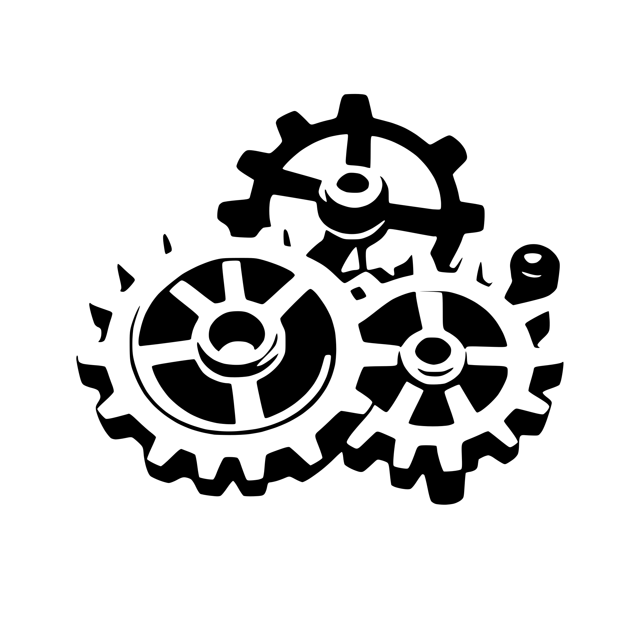 AI-generated SVG of a interlocking gears