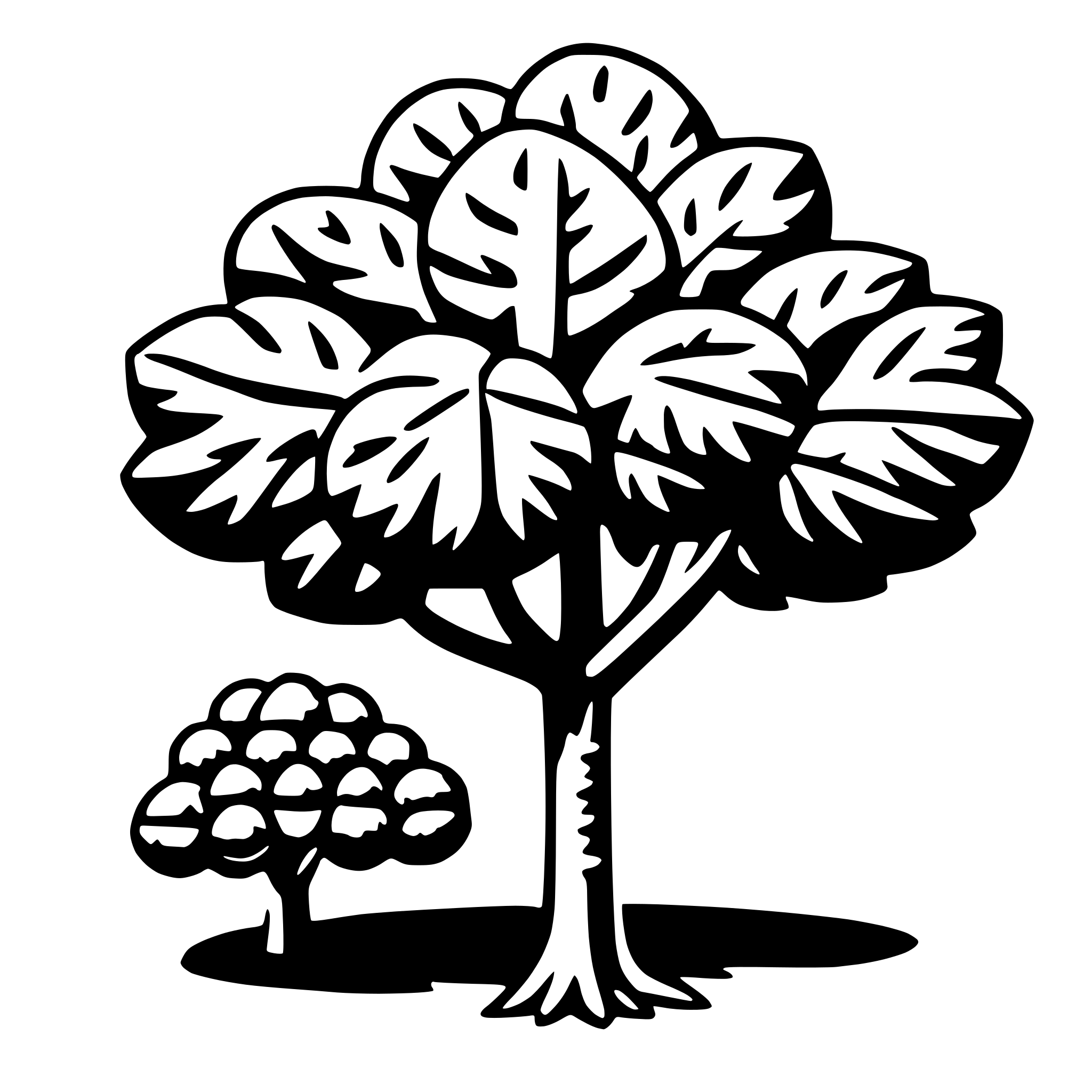 AI-generated SVG of 'chestnut tree'