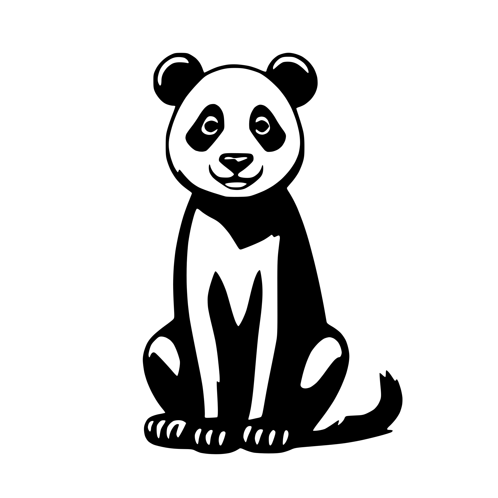 AI-generated SVG of a panda