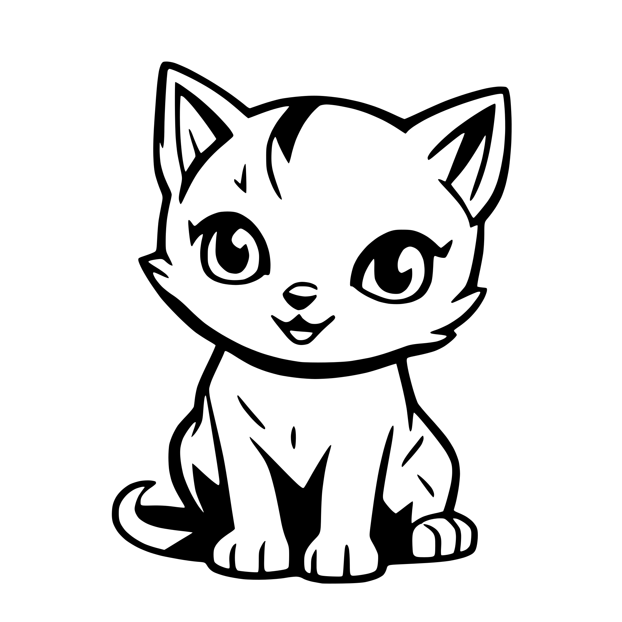 AI-generated SVG of a cute kitten