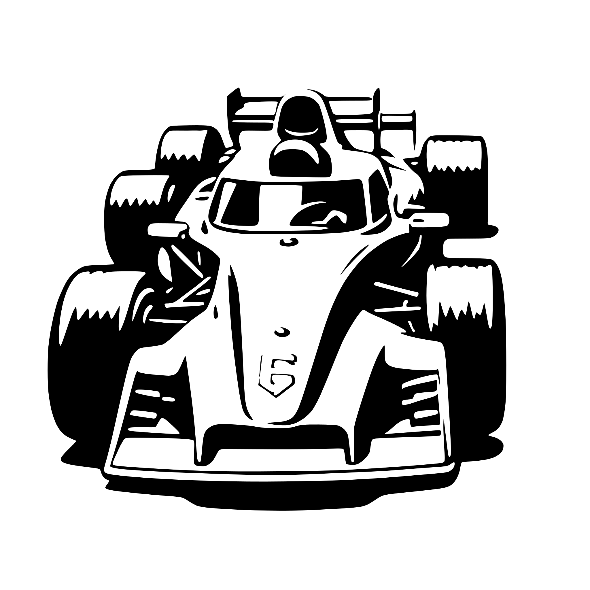 AI-generated SVG of 'Top view, F1 racing car'