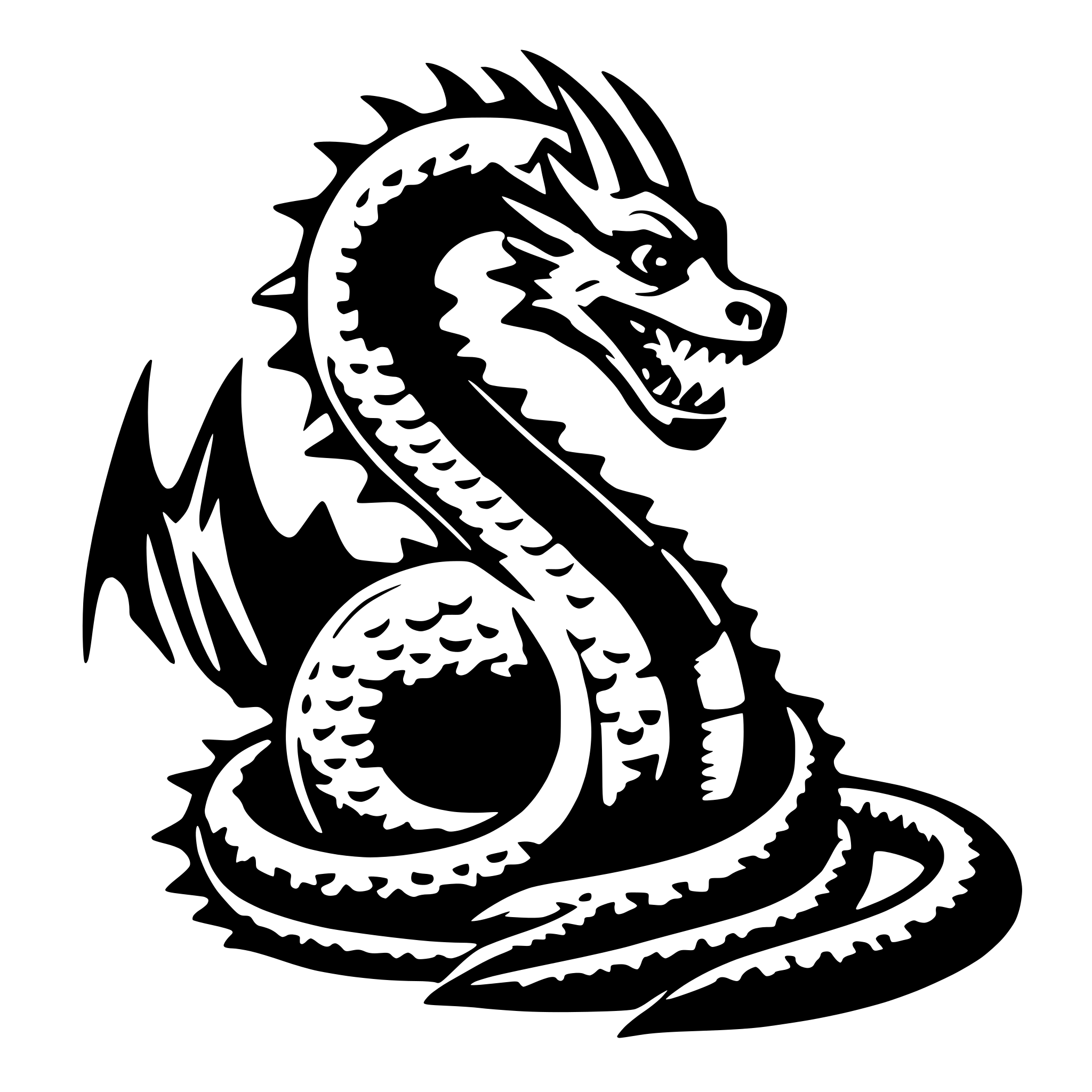 AI-generated SVG of a create a dragon similler to this