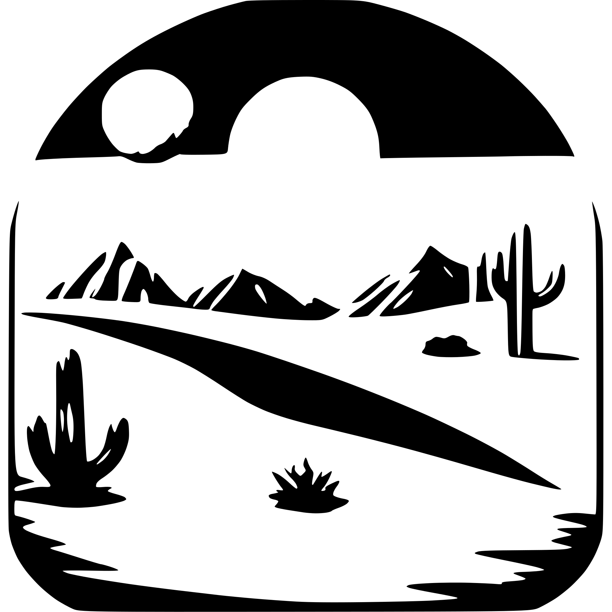 AI-generated SVG of a desert landscape with halfmoon in the sky