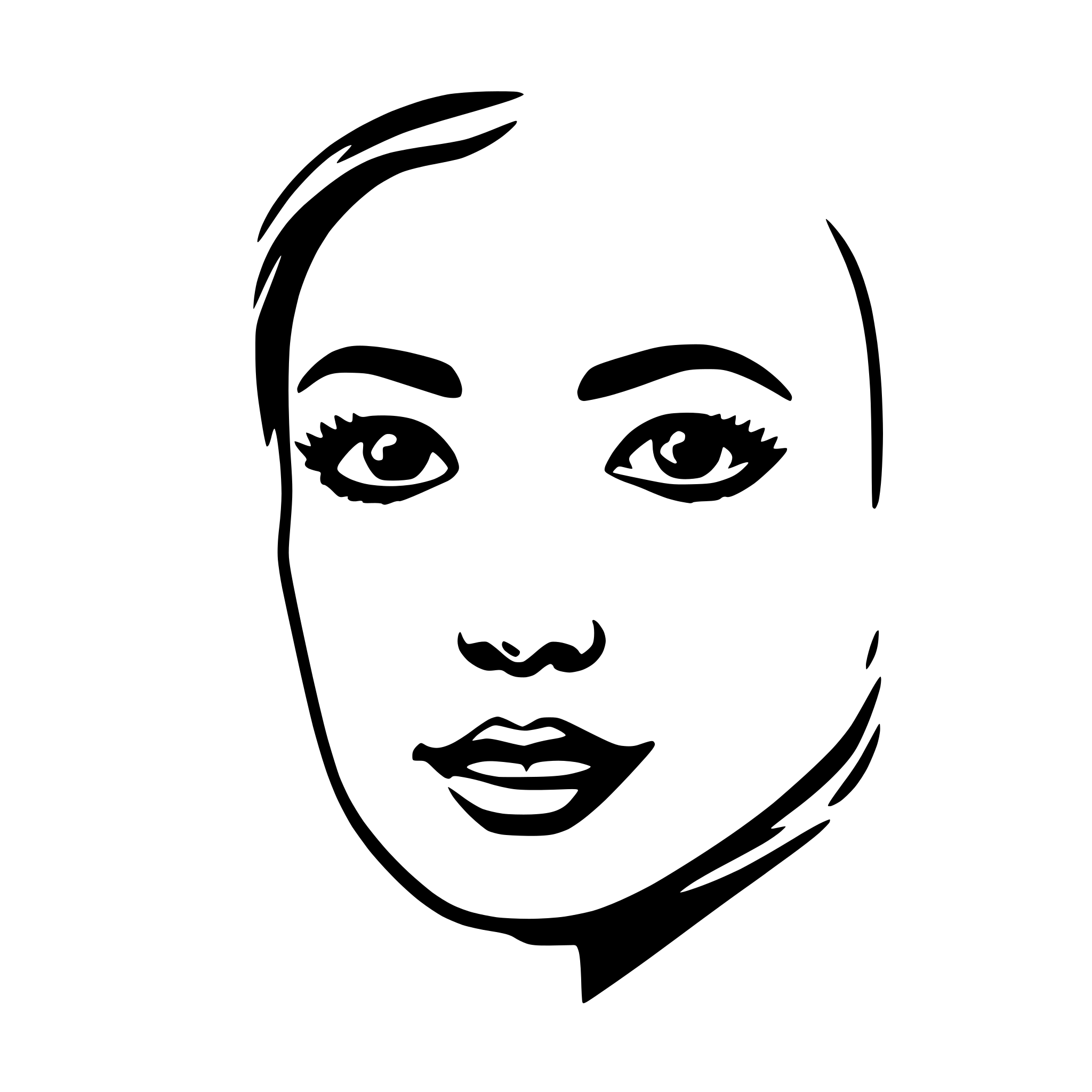 AI-generated SVG of a facial mask