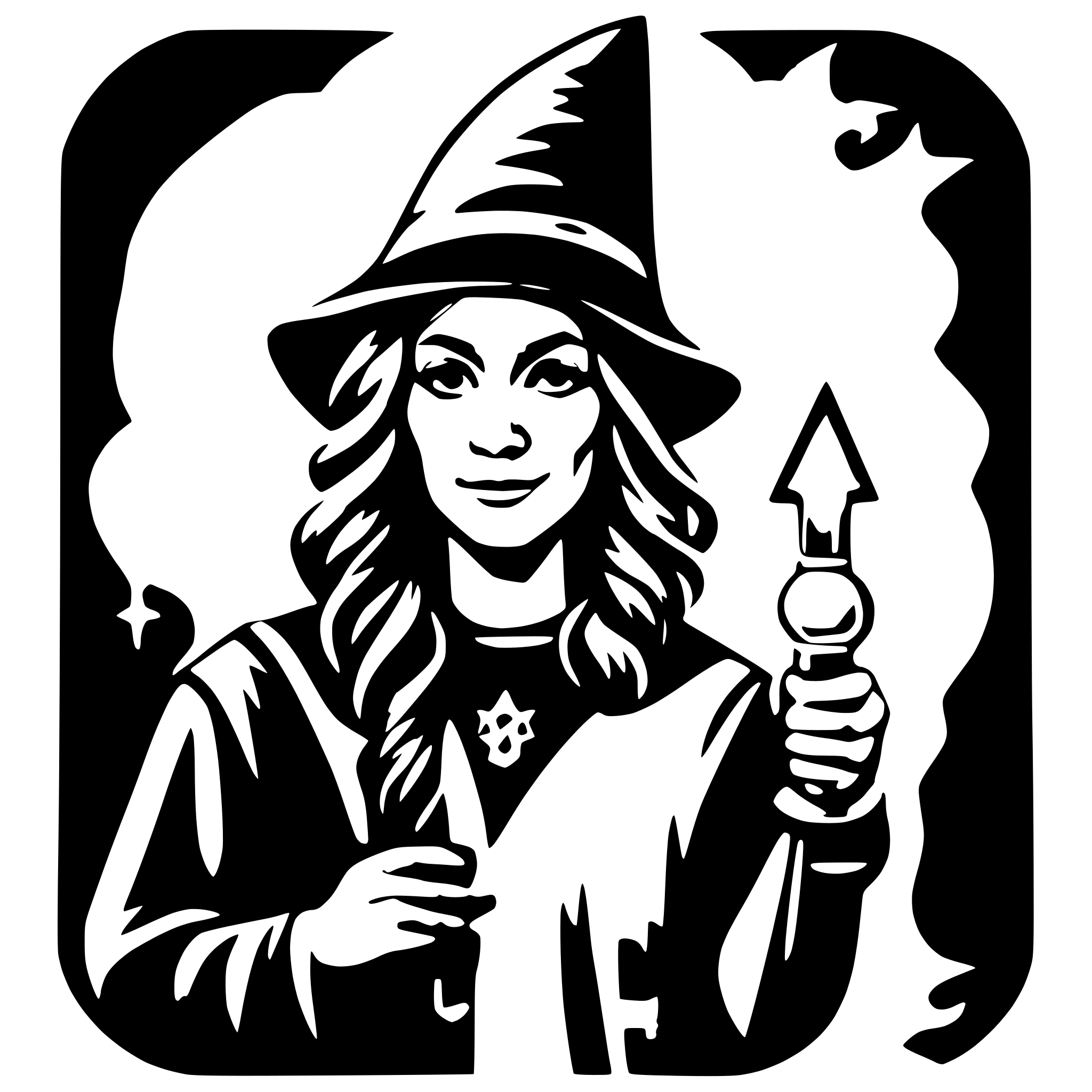 AI-generated SVG of 'wizard mam'