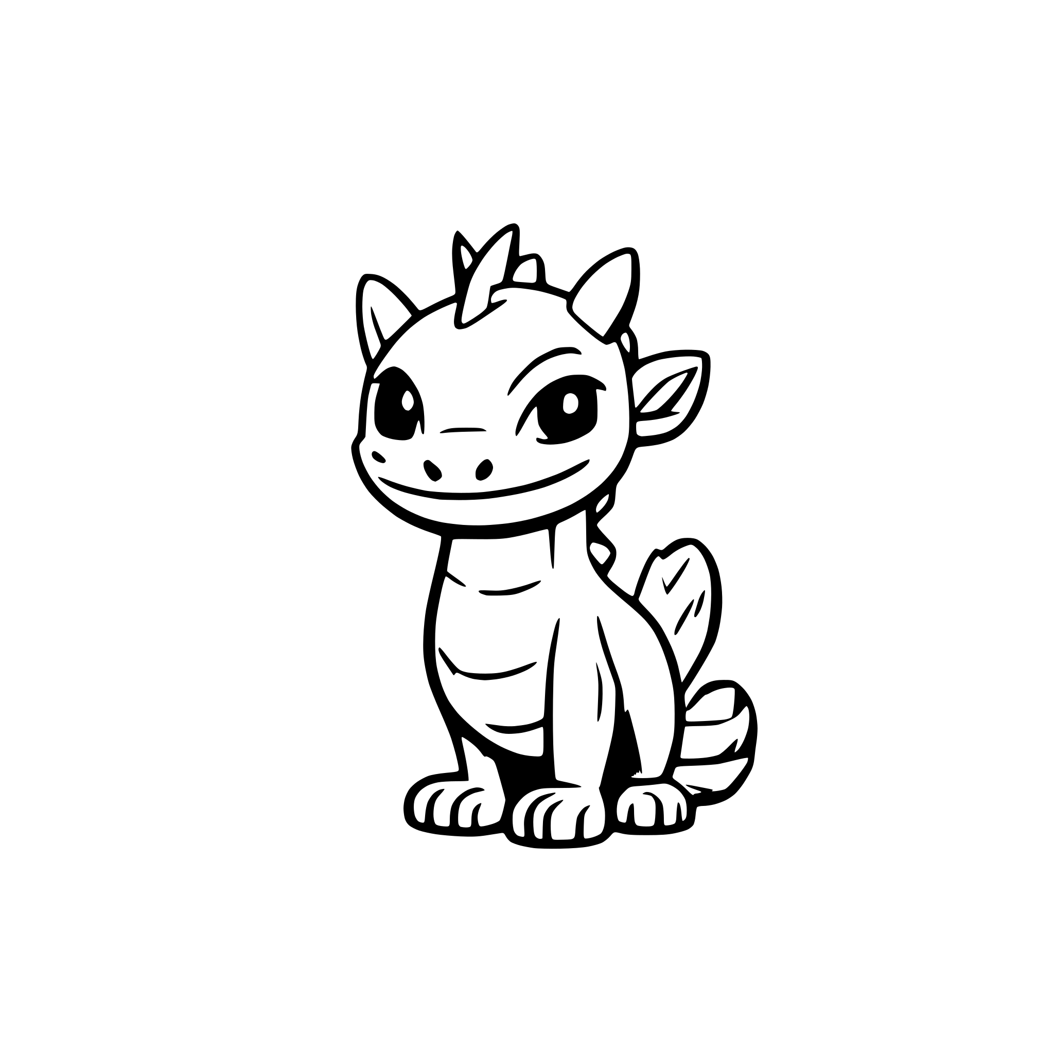 AI-generated SVG of 'cute dragon'
