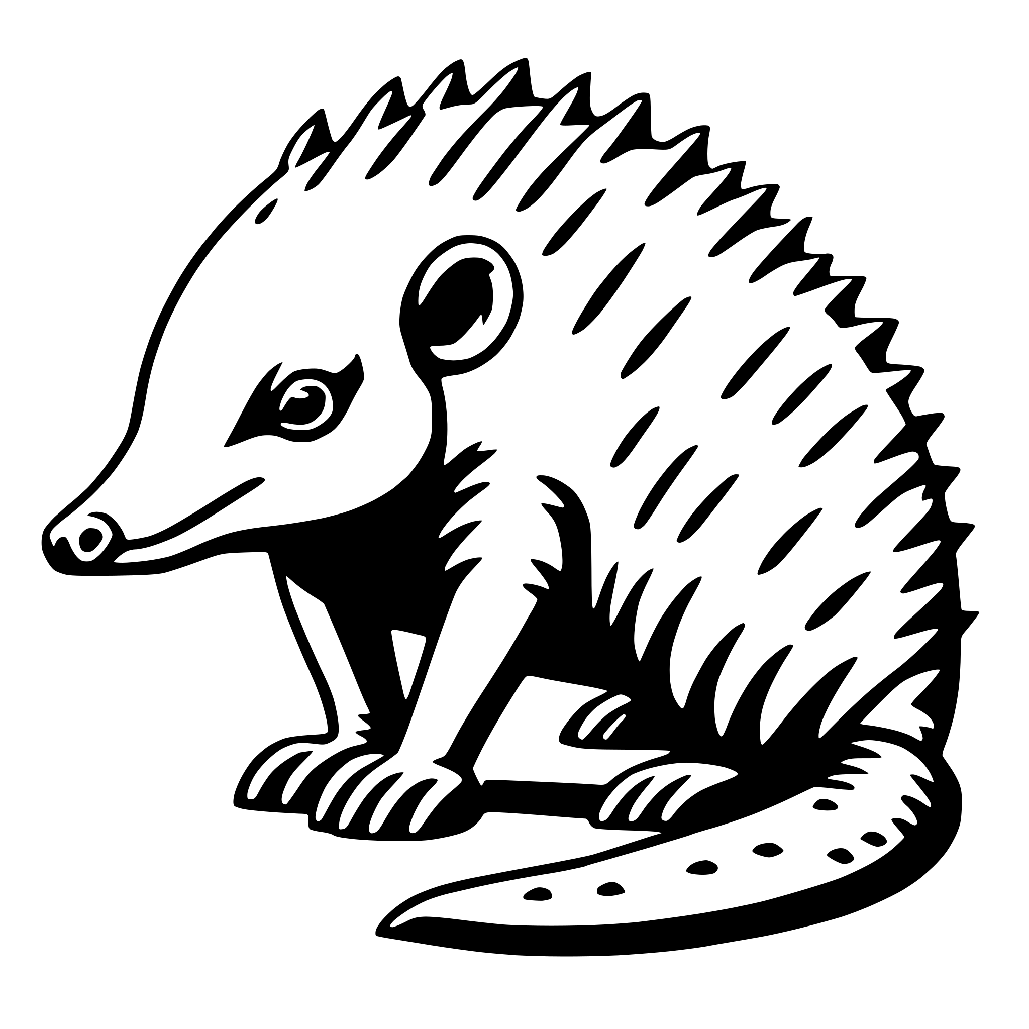 AI-generated SVG of 'echidna'