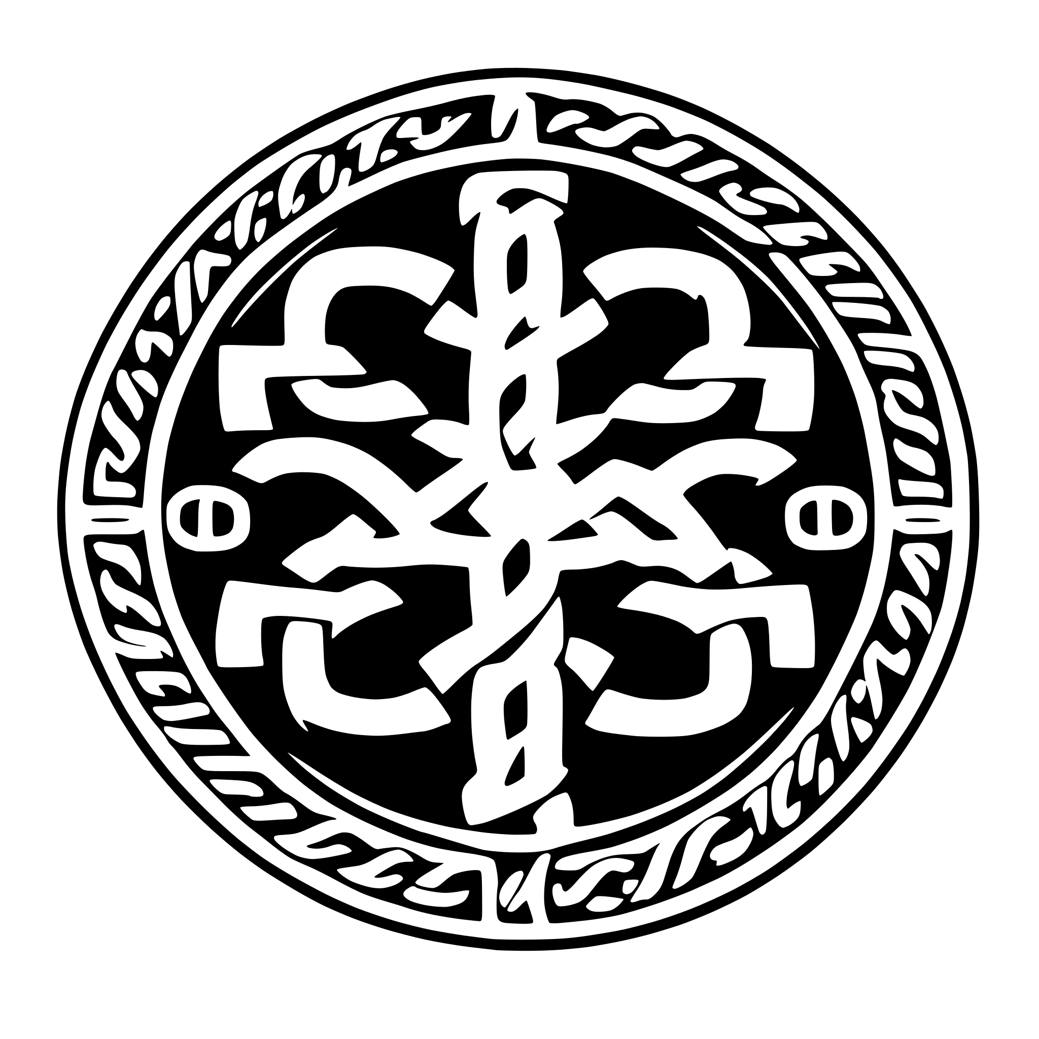 AI-generated SVG of a french britain hermine in a celtic knot circle