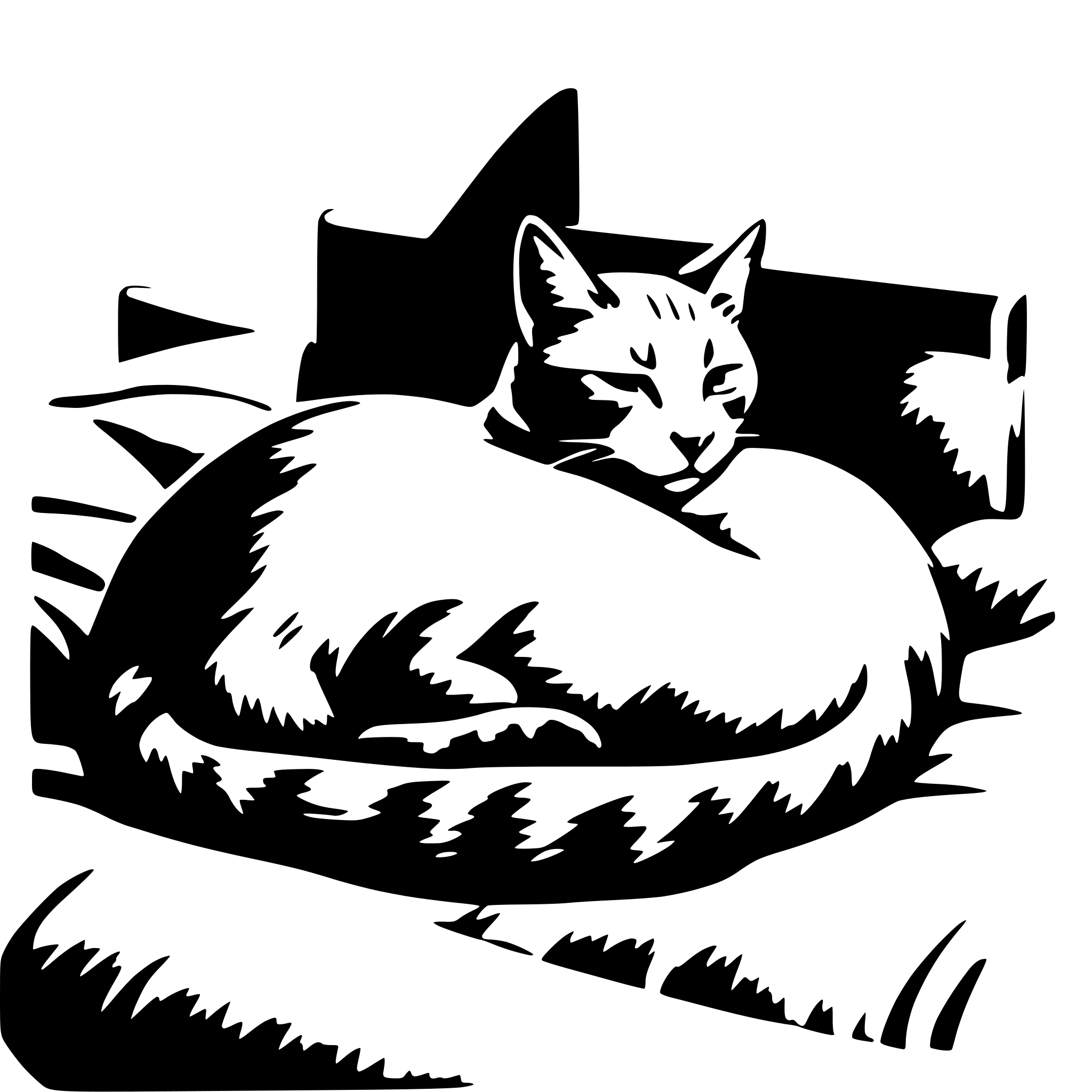AI-generated SVG of 'cat sleeping on the bed'
