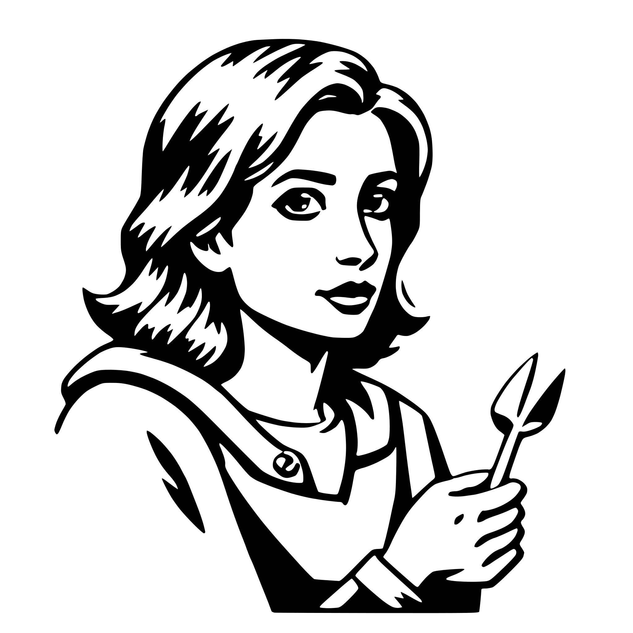 AI-generated SVG of a graphic designer