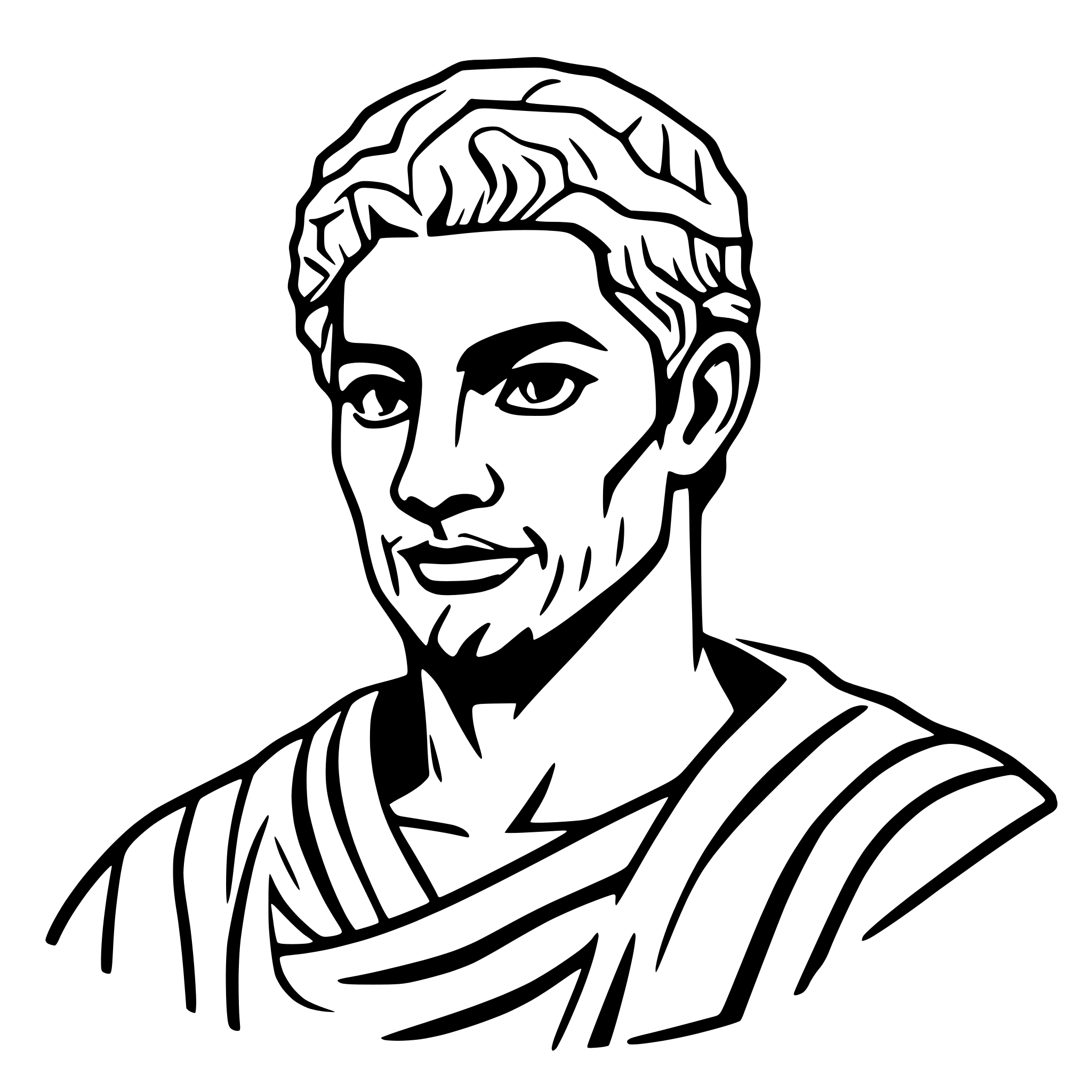 AI-generated SVG of 'roman emperor in toga'