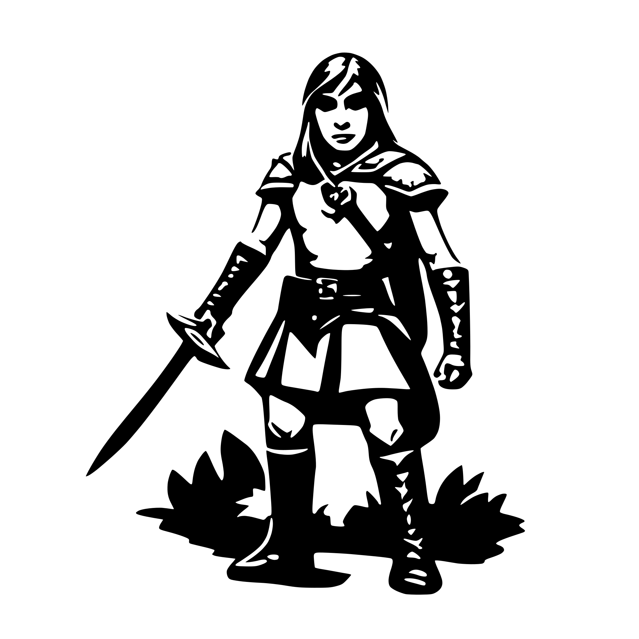 AI-generated SVG of 'elf fighter'