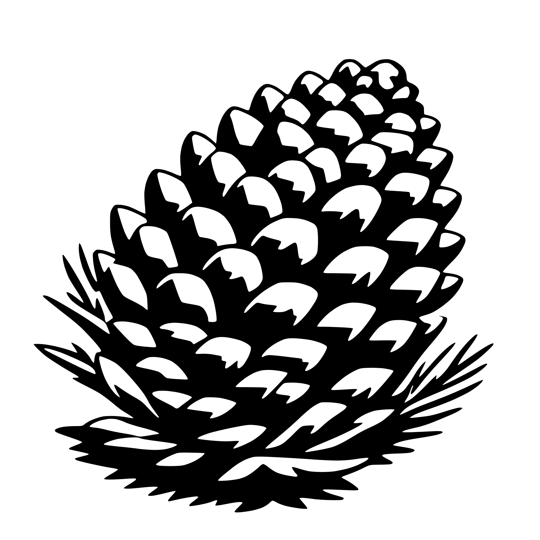 AI-generated SVG of 'pine cone'