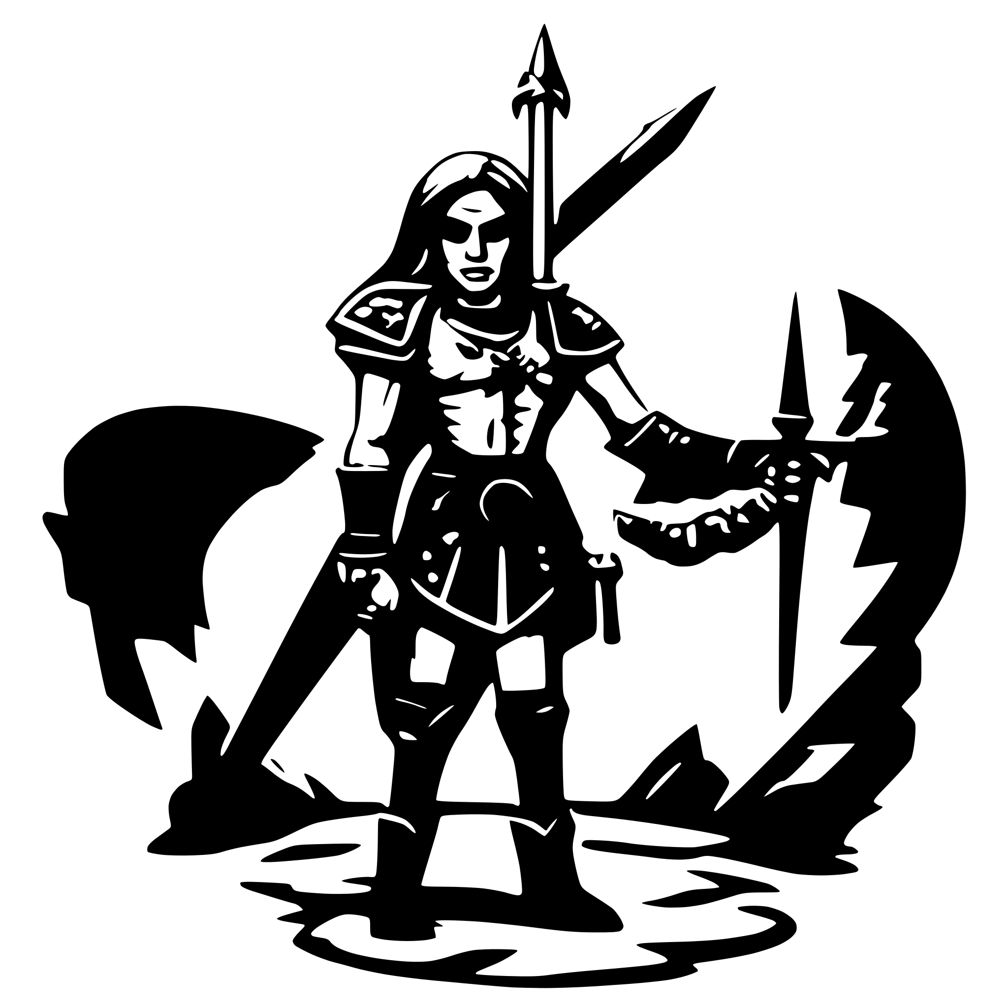 AI-generated SVG of a Two handed Warhammer