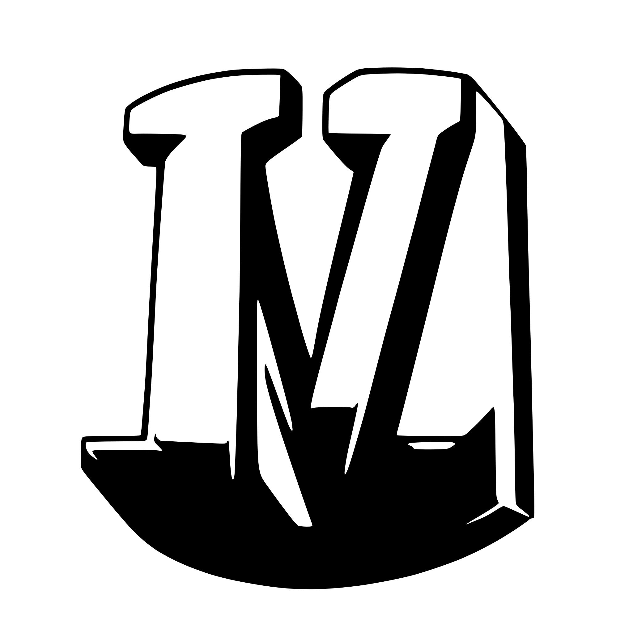 AI-generated SVG of 'Modern looking letter M'