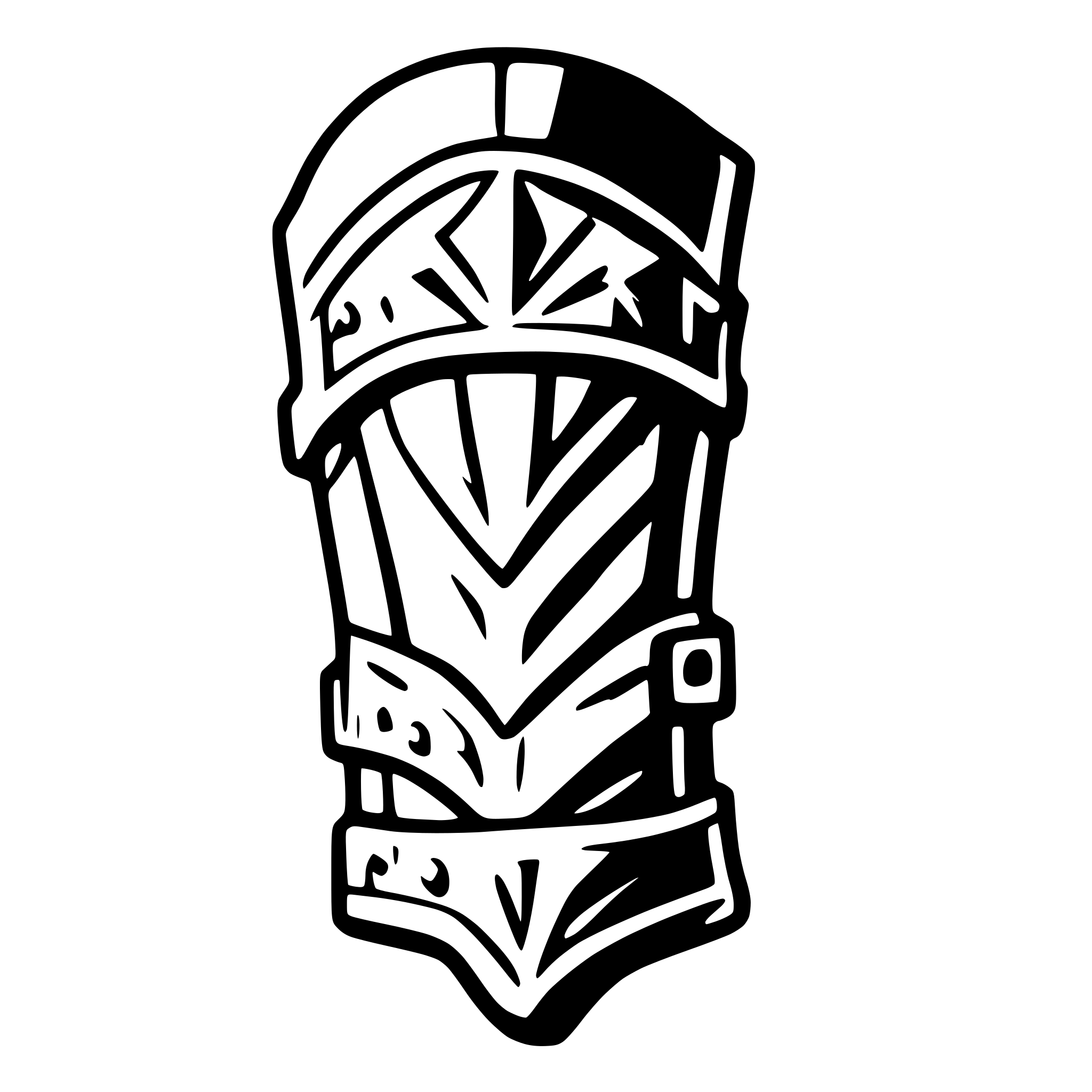 AI-generated SVG of a Dark Age of Camelot Style Leg armor icon.