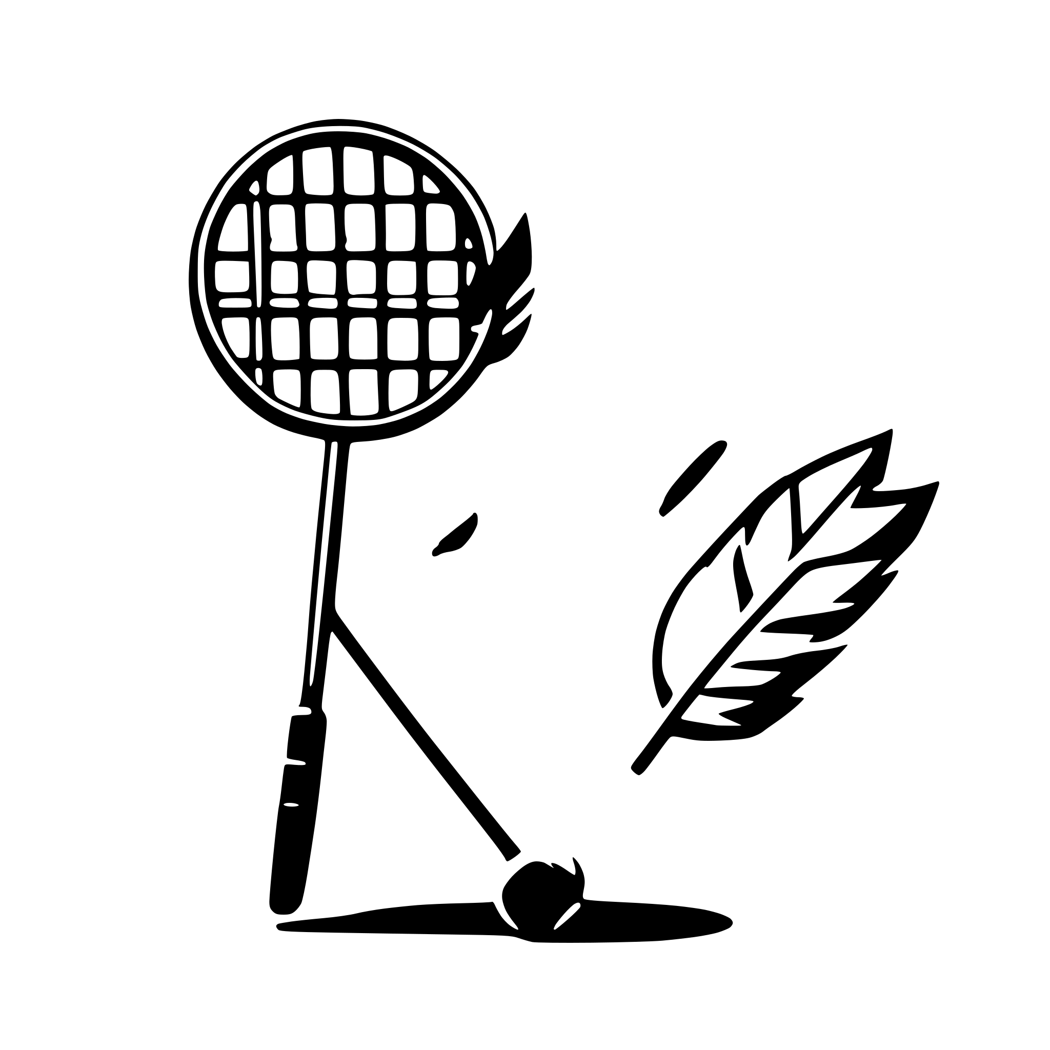 AI-generated SVG of 'badminton'