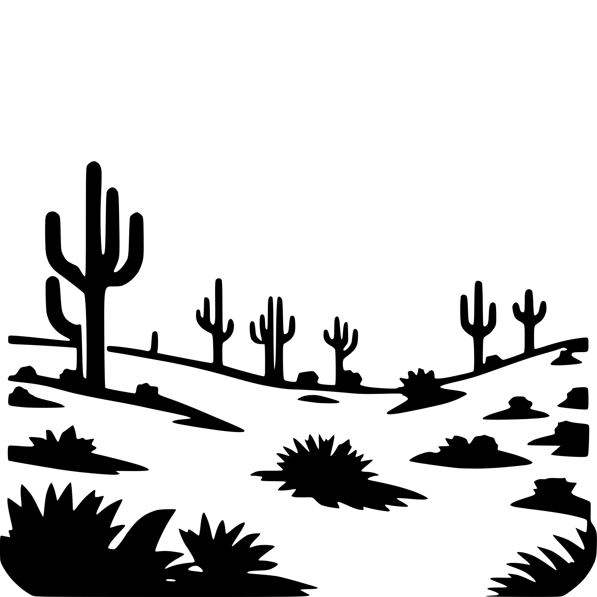 AI-generated SVG of a extreme hot sunny desert ecosystem including sunrise