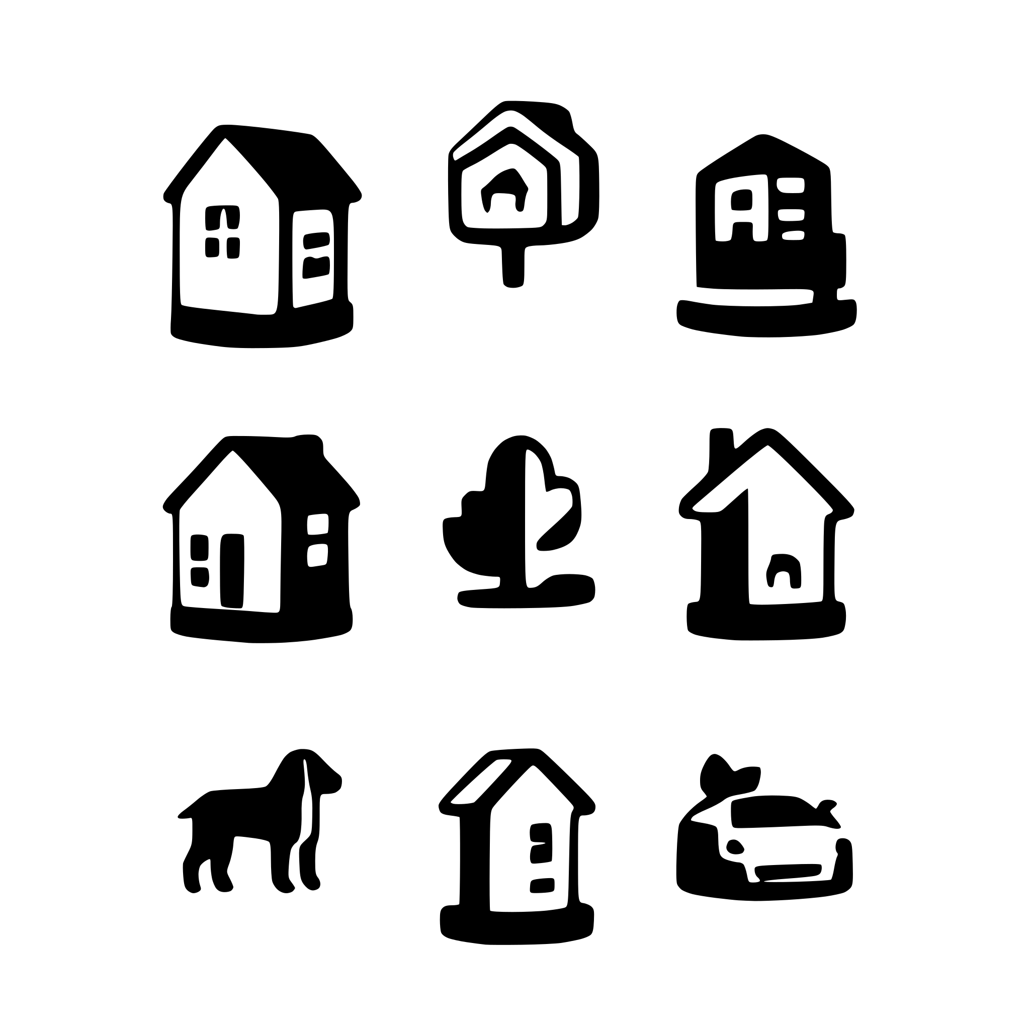 AI-generated SVG of a gradient with different images on the gradient, small icons of house, dog, realestate, car
