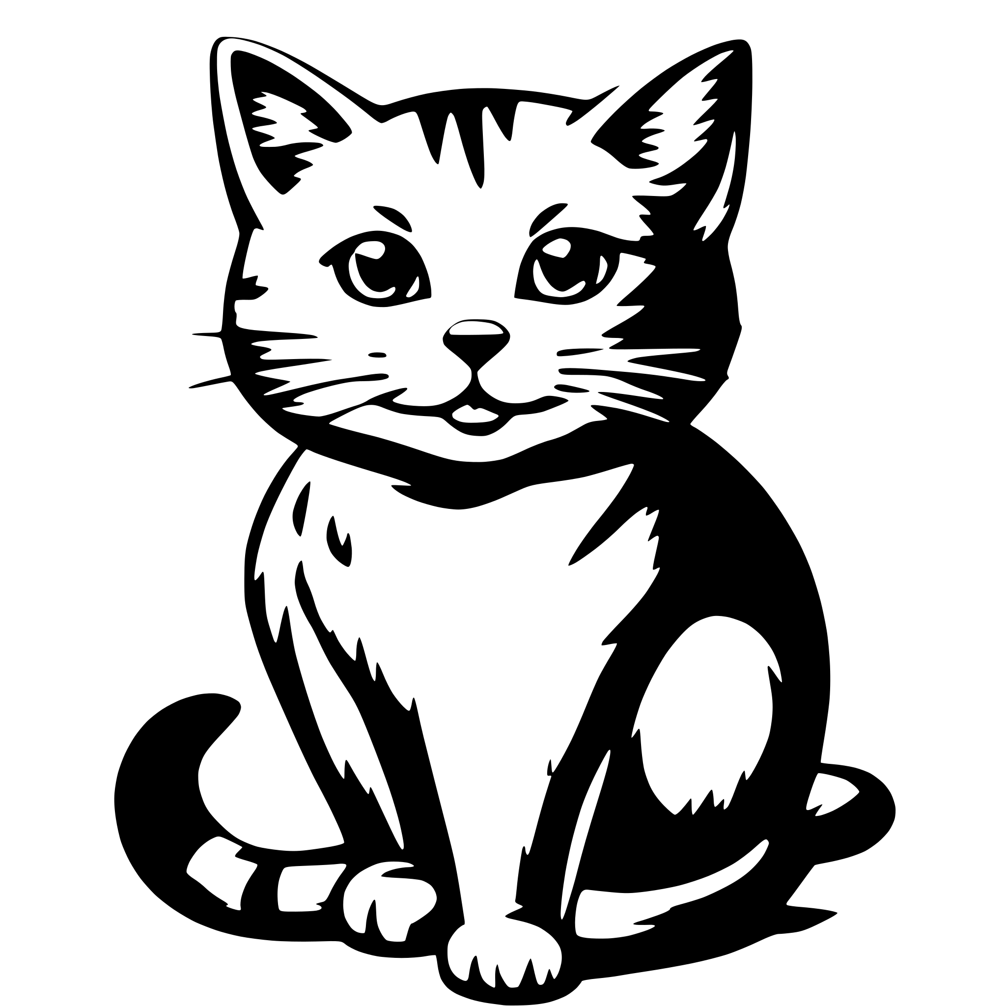 AI-generated SVG of 'Katze lernt Deutsch'