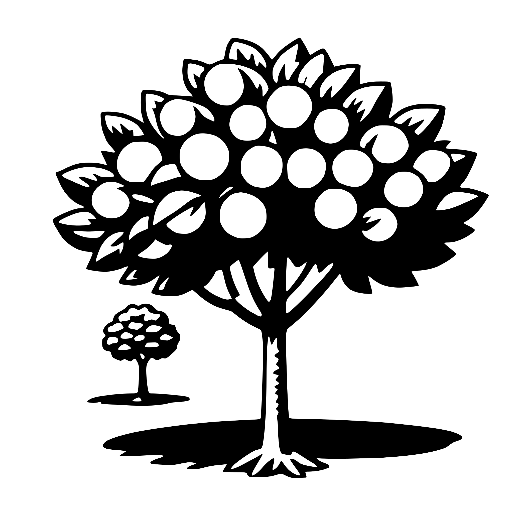 AI-generated SVG of a orange tree
