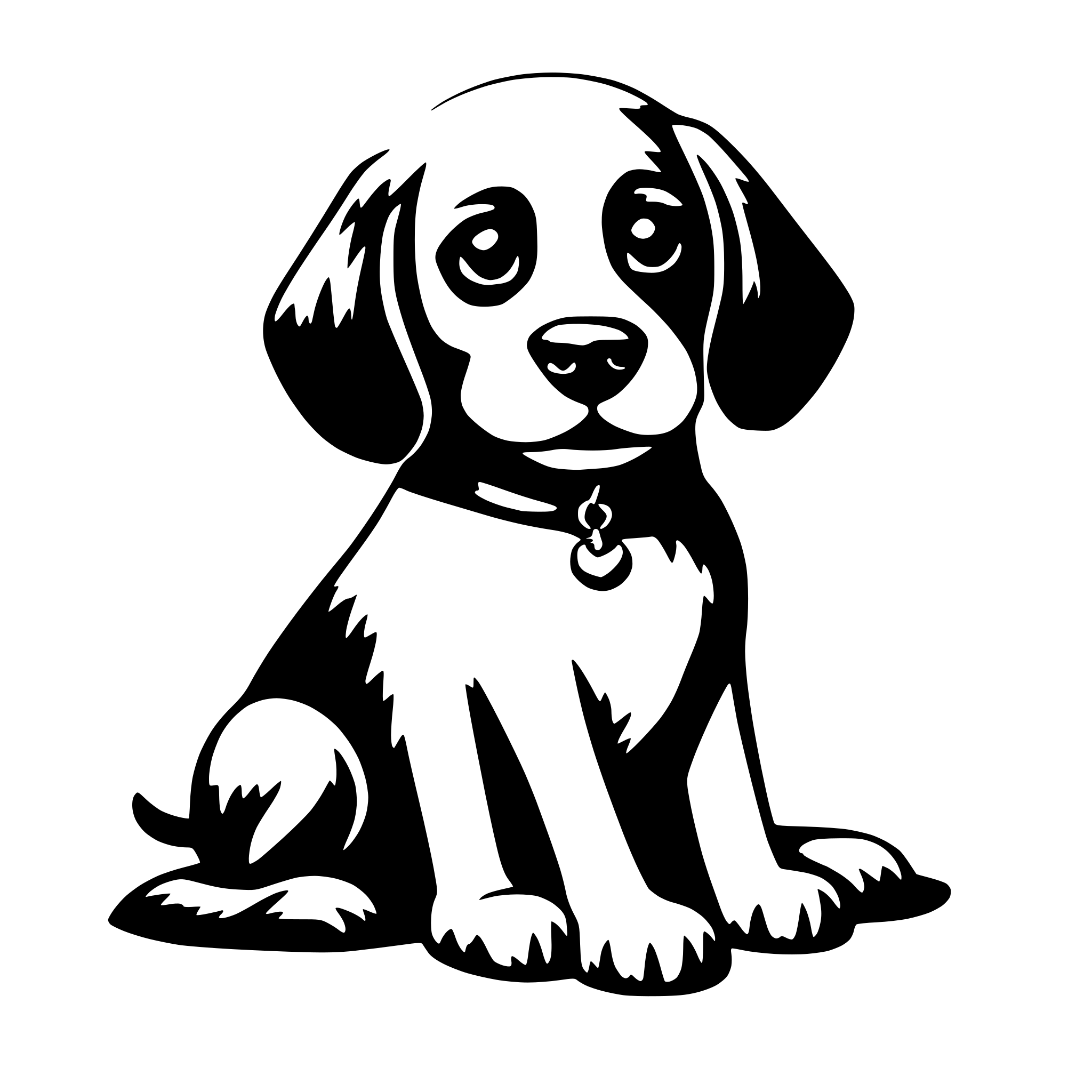 AI-generated SVG of 'a cute dog'