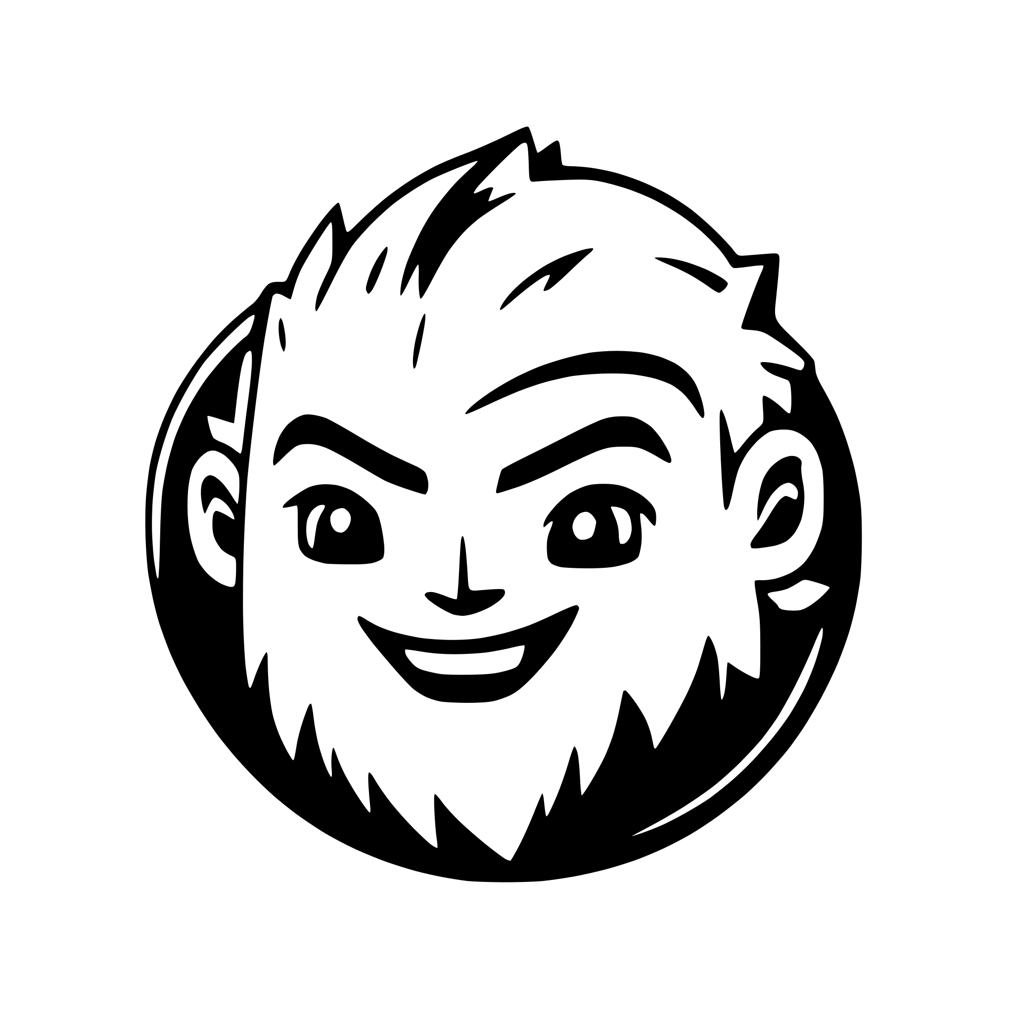 AI-generated SVG of 'a logo of excited yeti headshot with database'