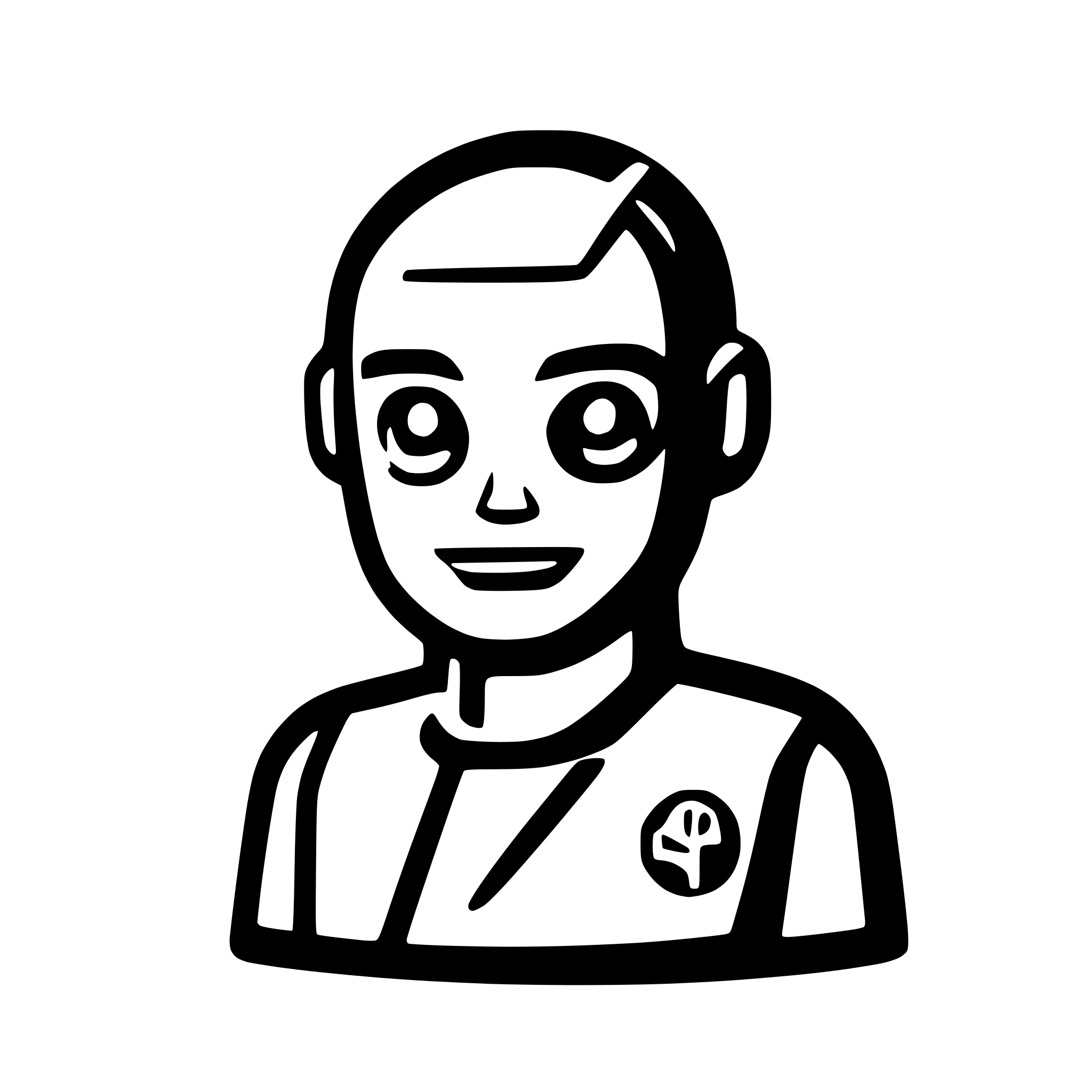 AI-generated SVG of a Transparent avatar icon with AI robot on it