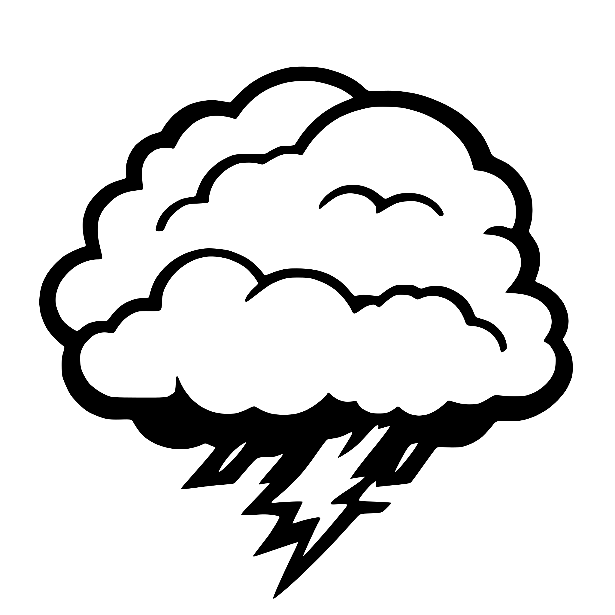 AI-generated SVG of 'A fluffy cloud with a flash from it. Will be a computer icon and should be fairly simple'