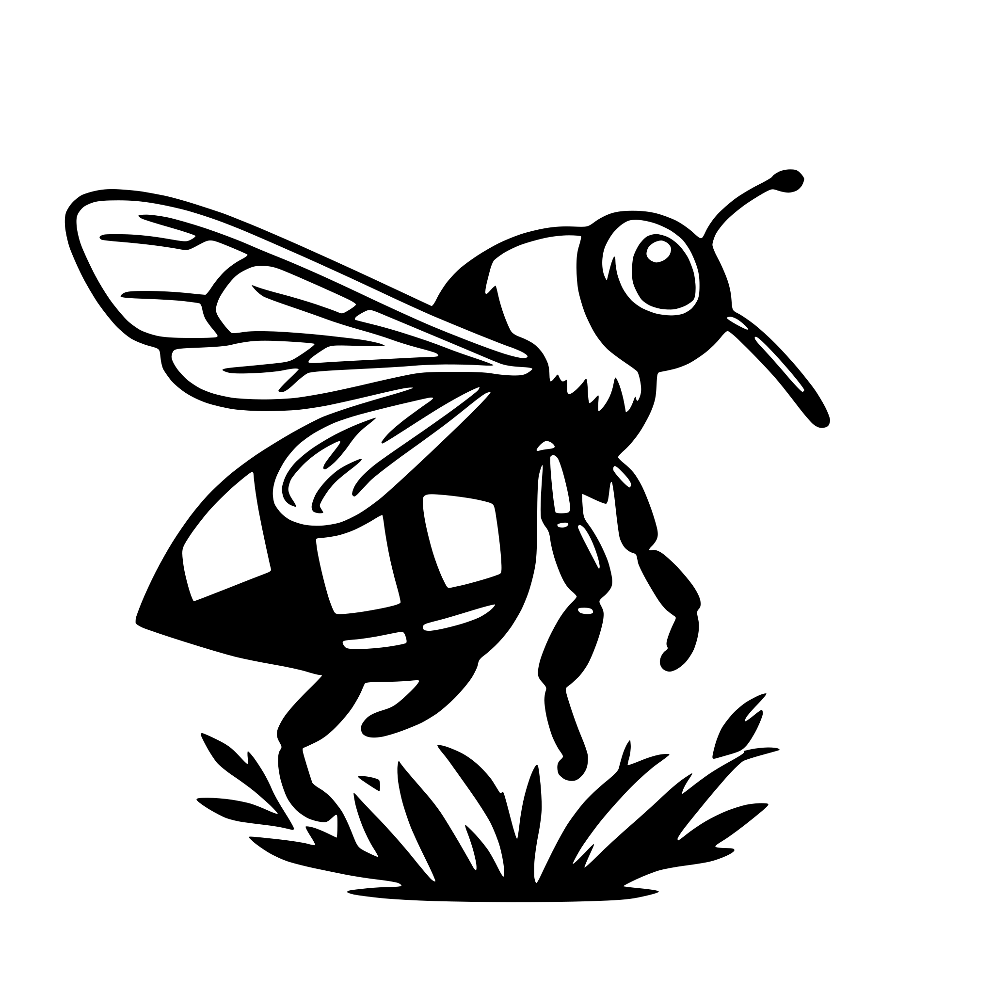 AI-generated SVG of a bumble bee