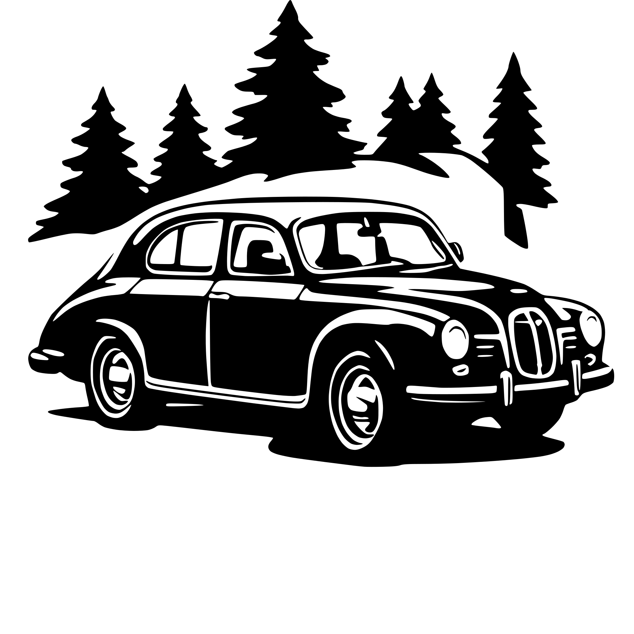 AI-generated SVG of 'Saab 96'