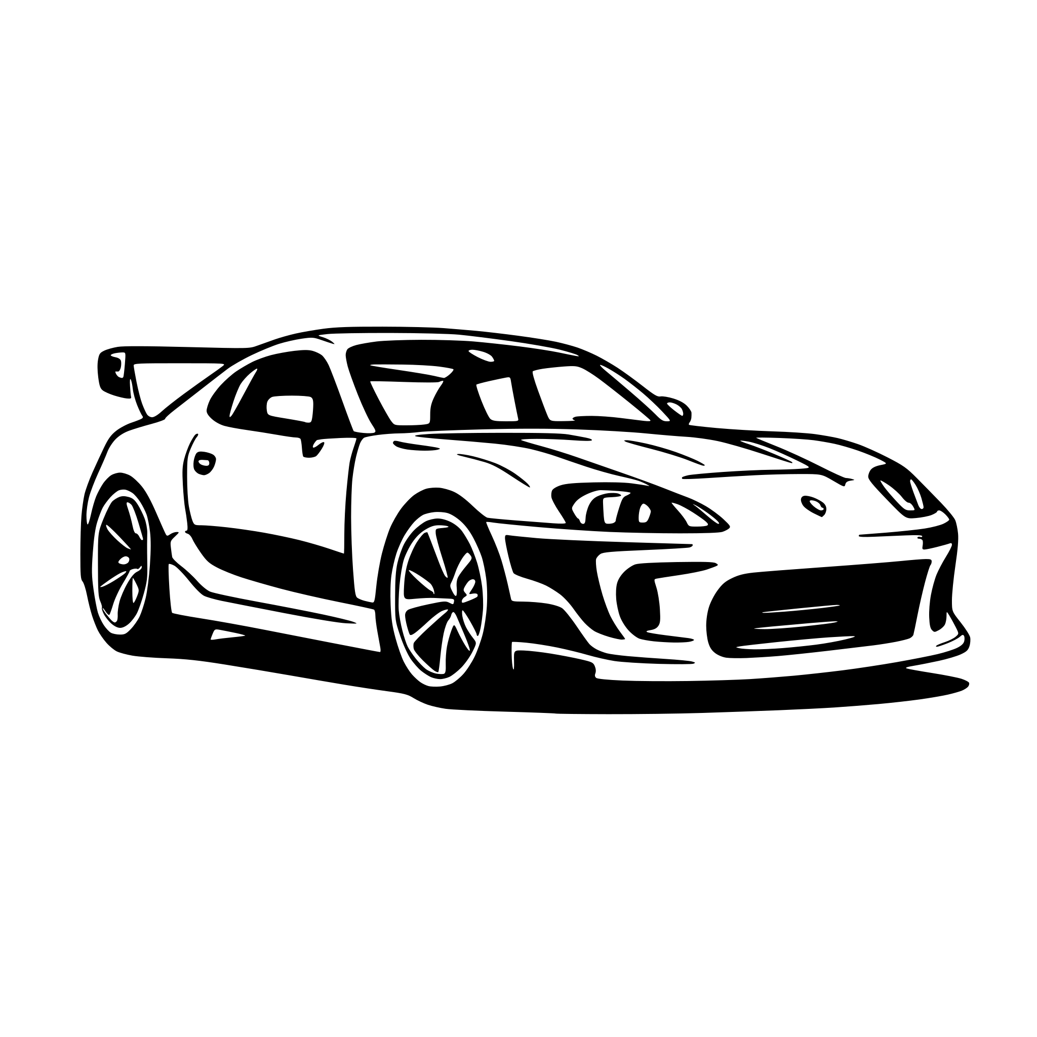 AI-generated SVG of a toyota supra