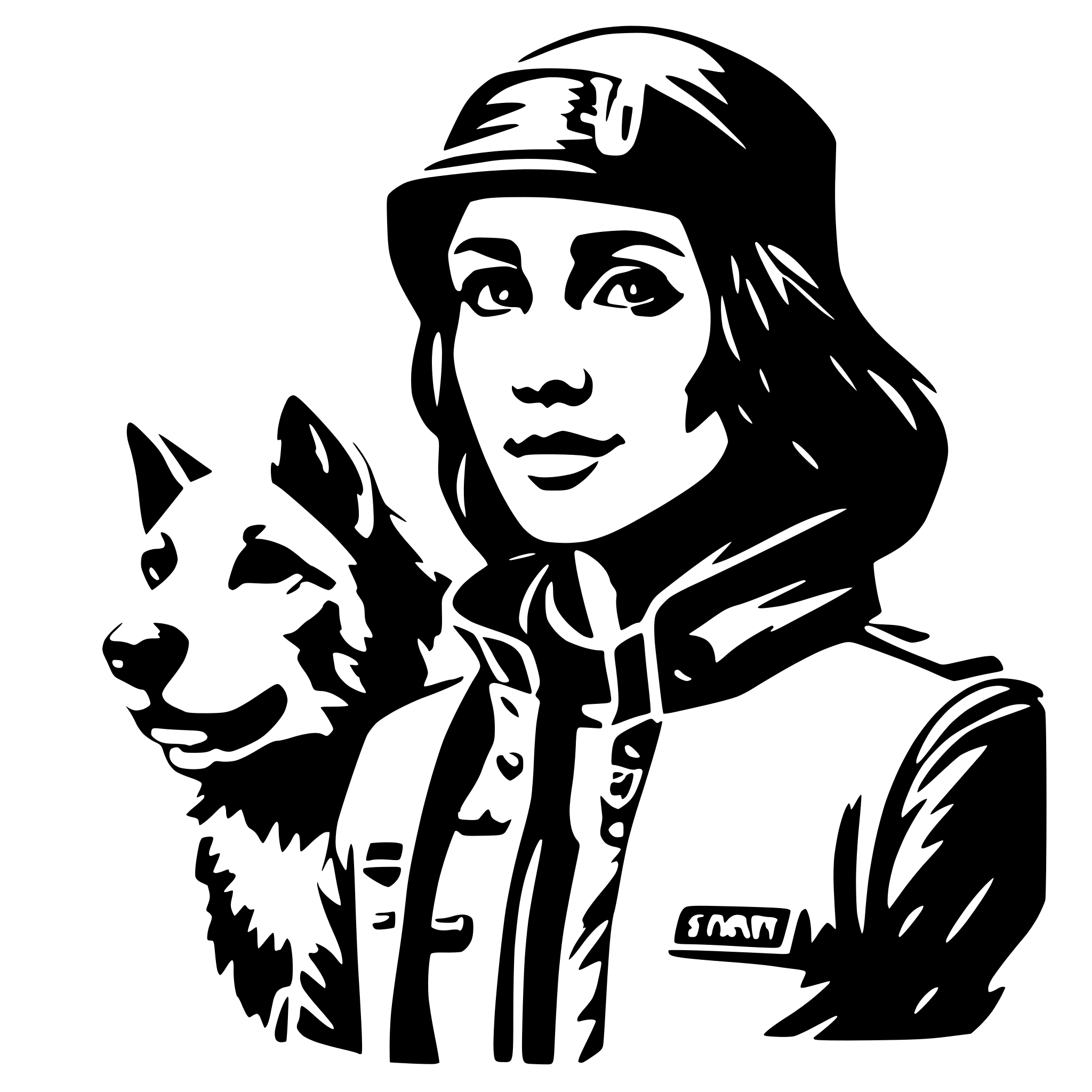 AI-generated SVG of 'scout on watch'