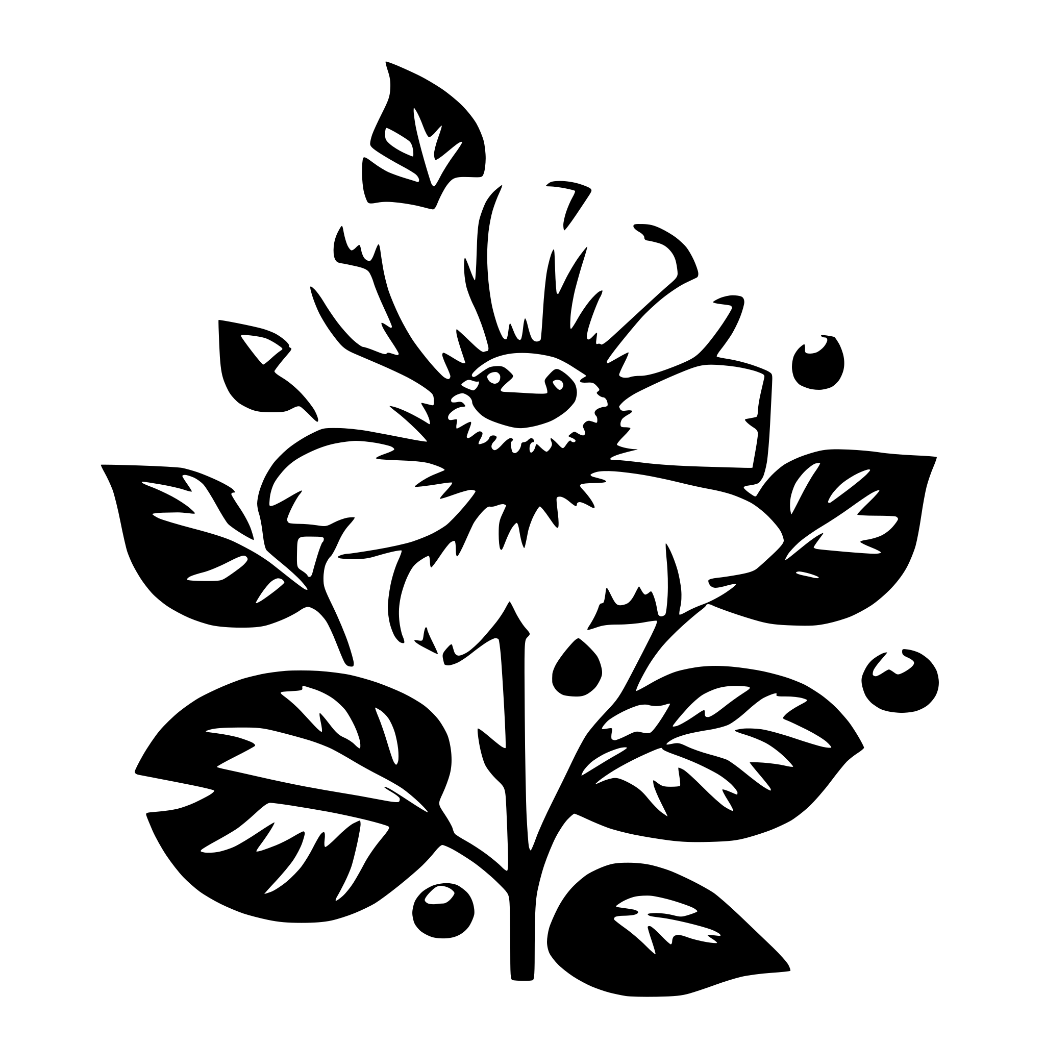 AI-generated SVG of a وردة