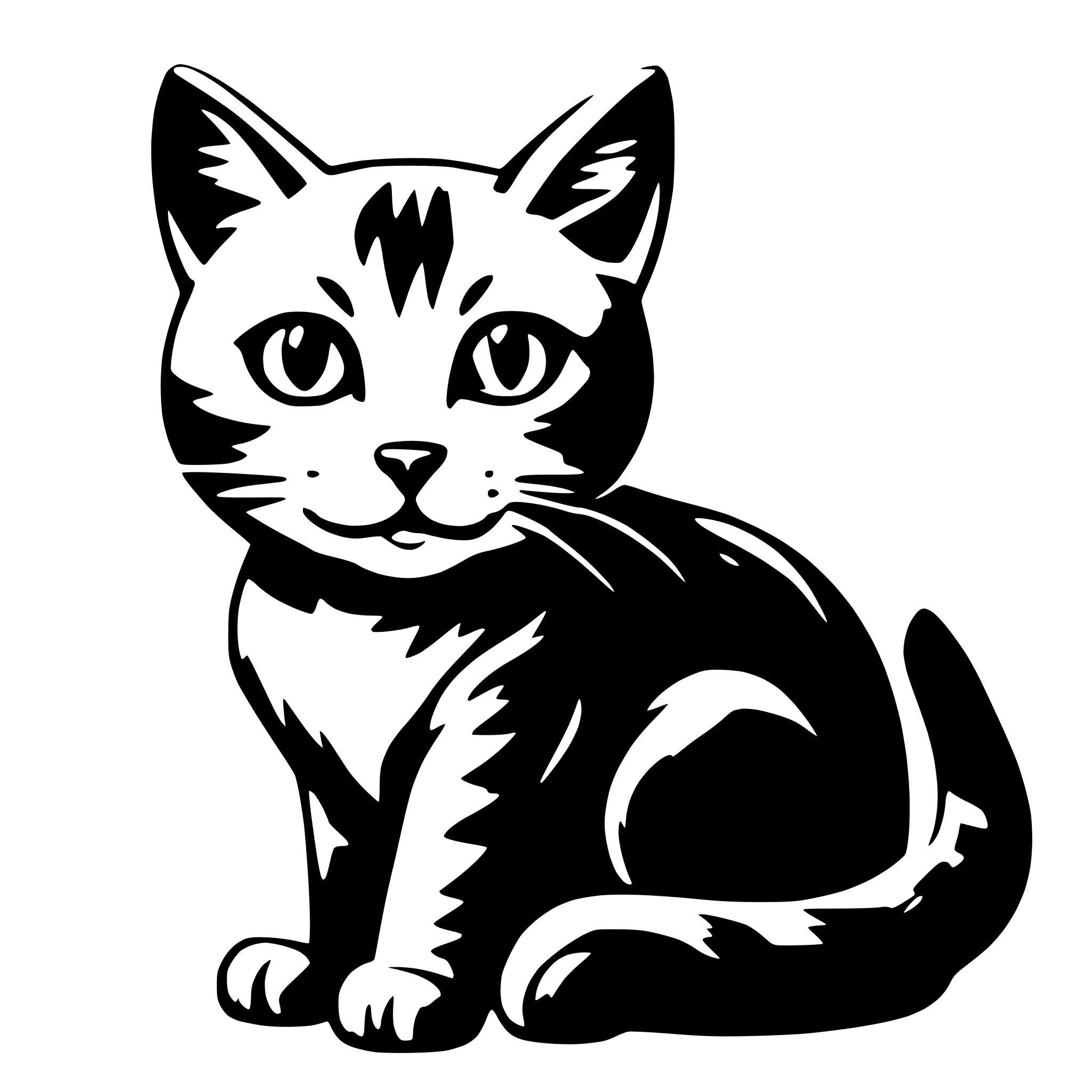 AI-generated SVG of 'cat'
