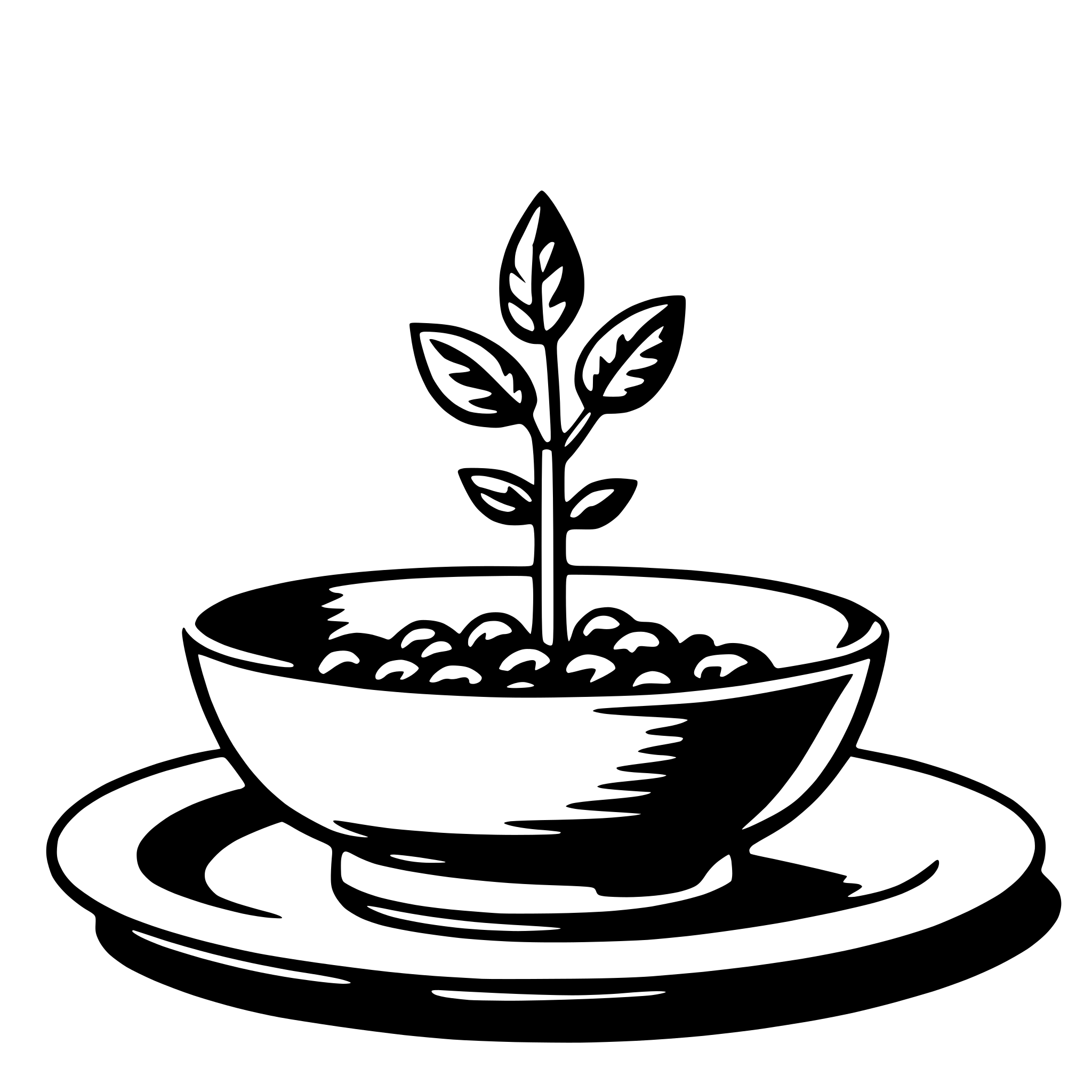 AI-generated SVG of 'saucer'