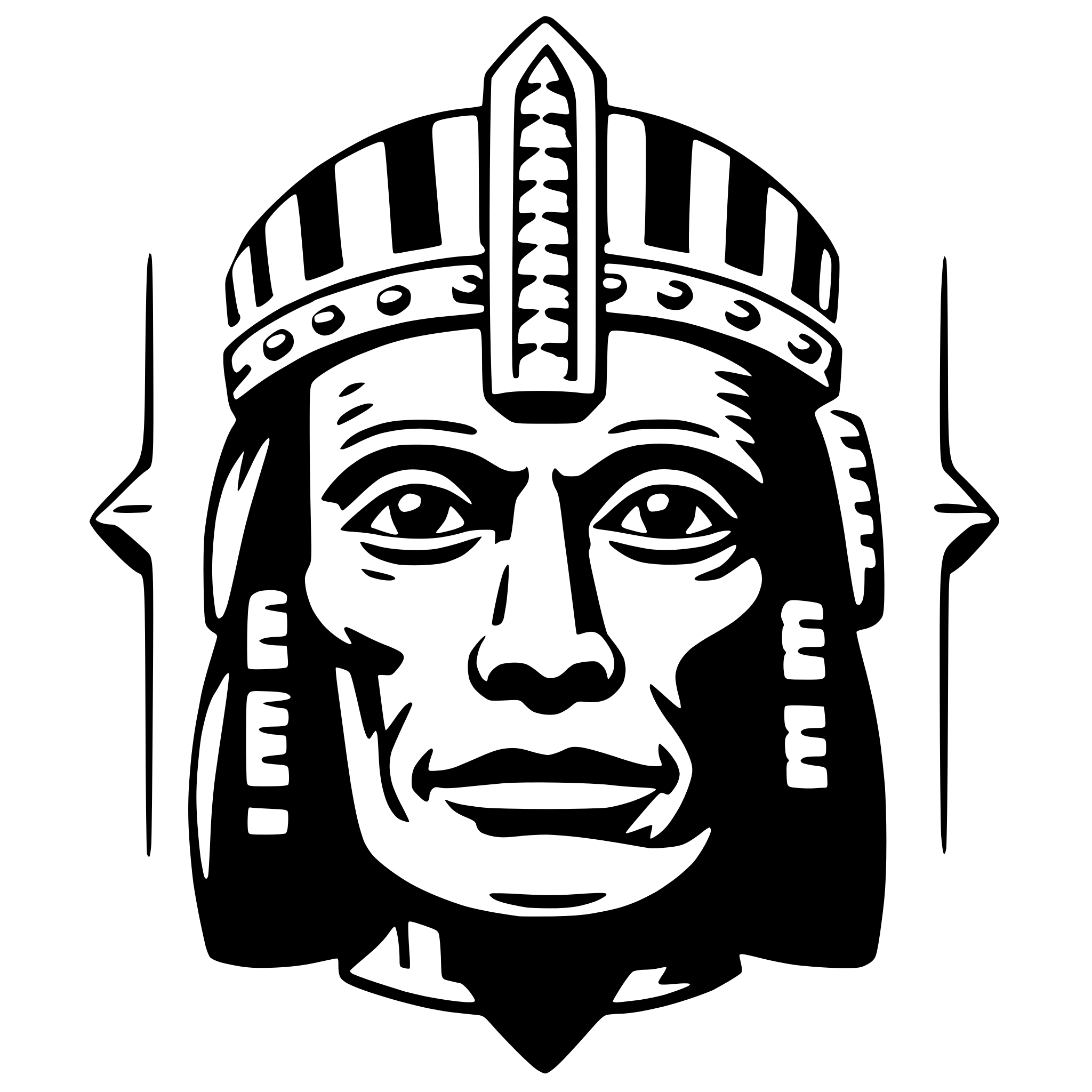 AI-generated SVG of a xipe totec