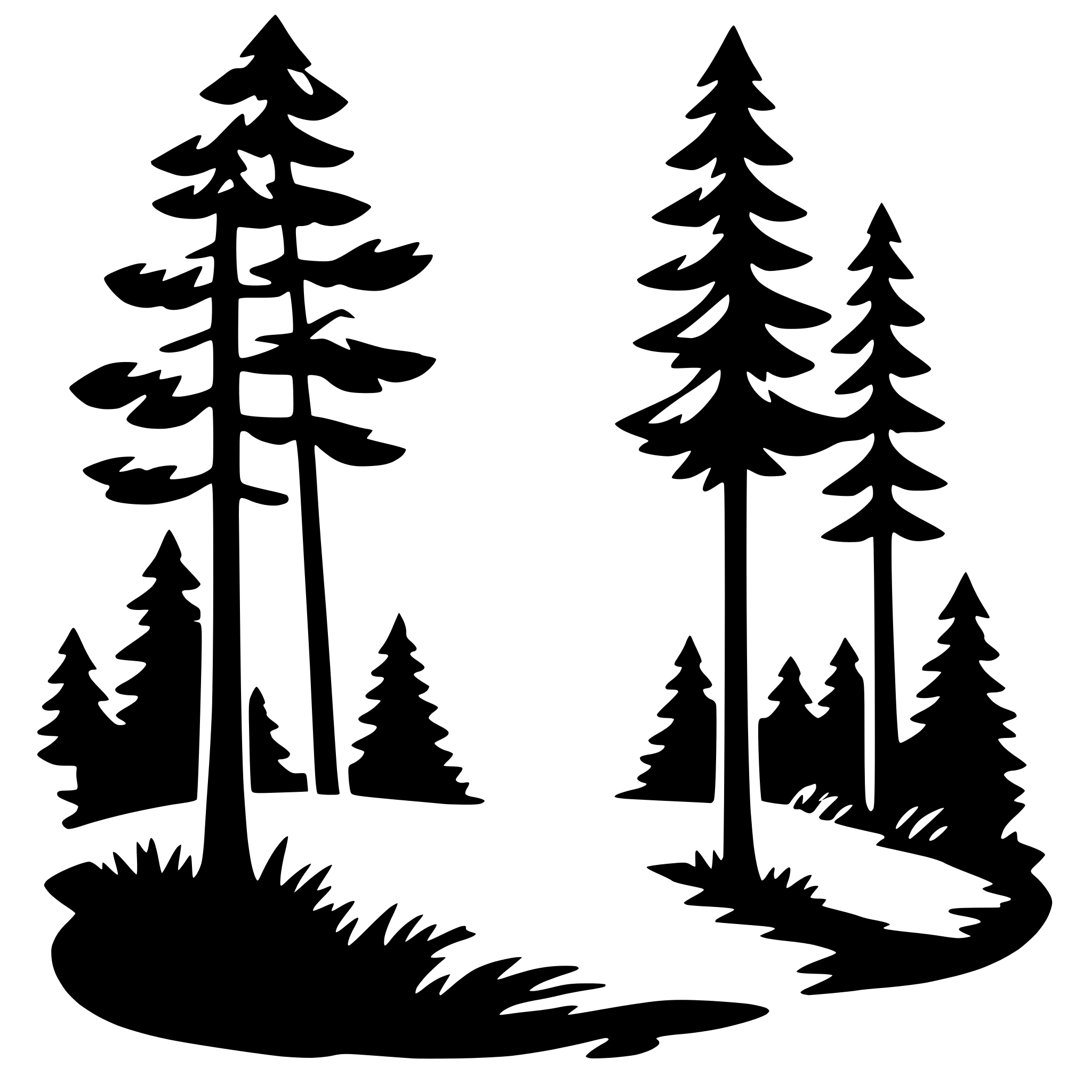 AI-generated SVG of a forest silhouette