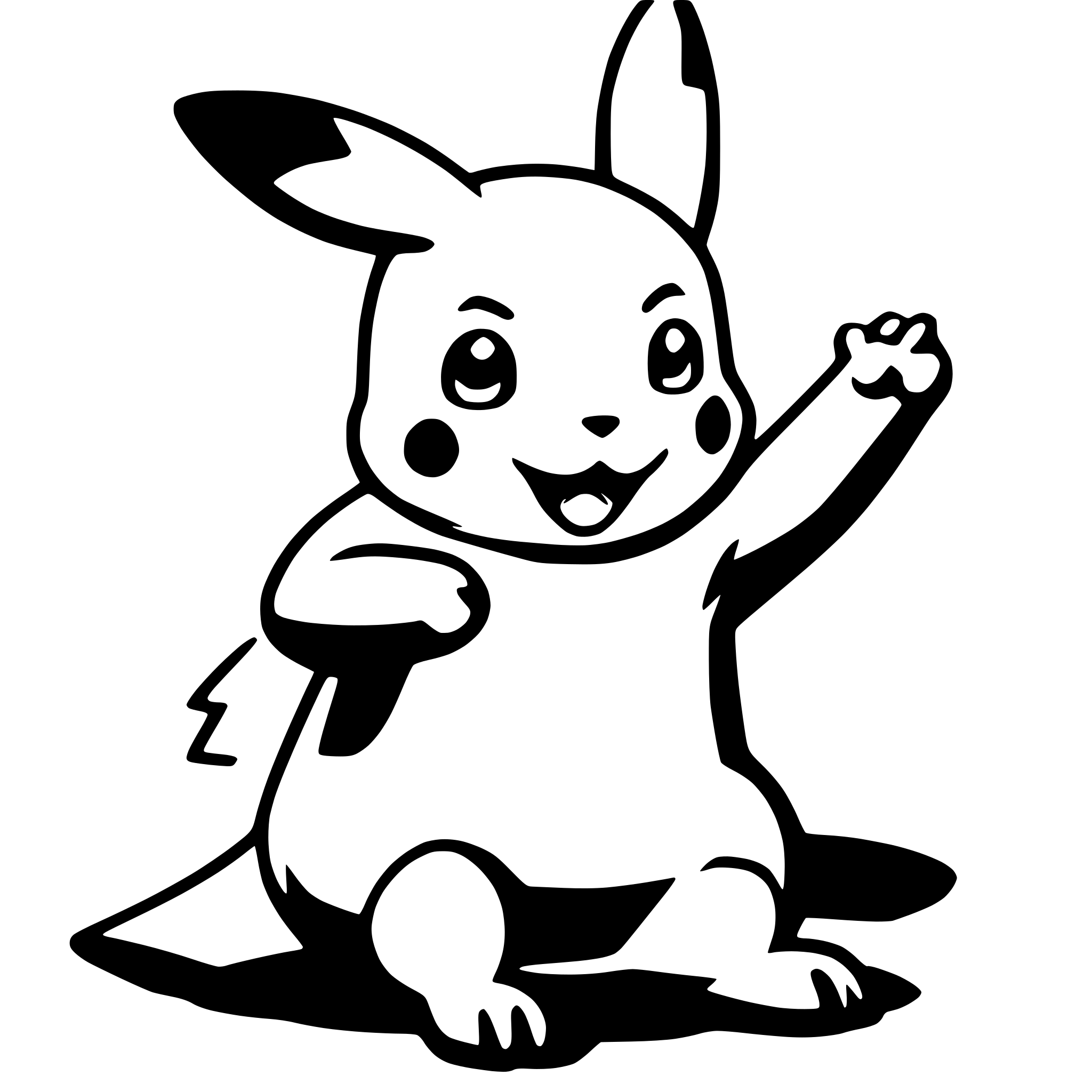 AI-generated SVG of a pikachu