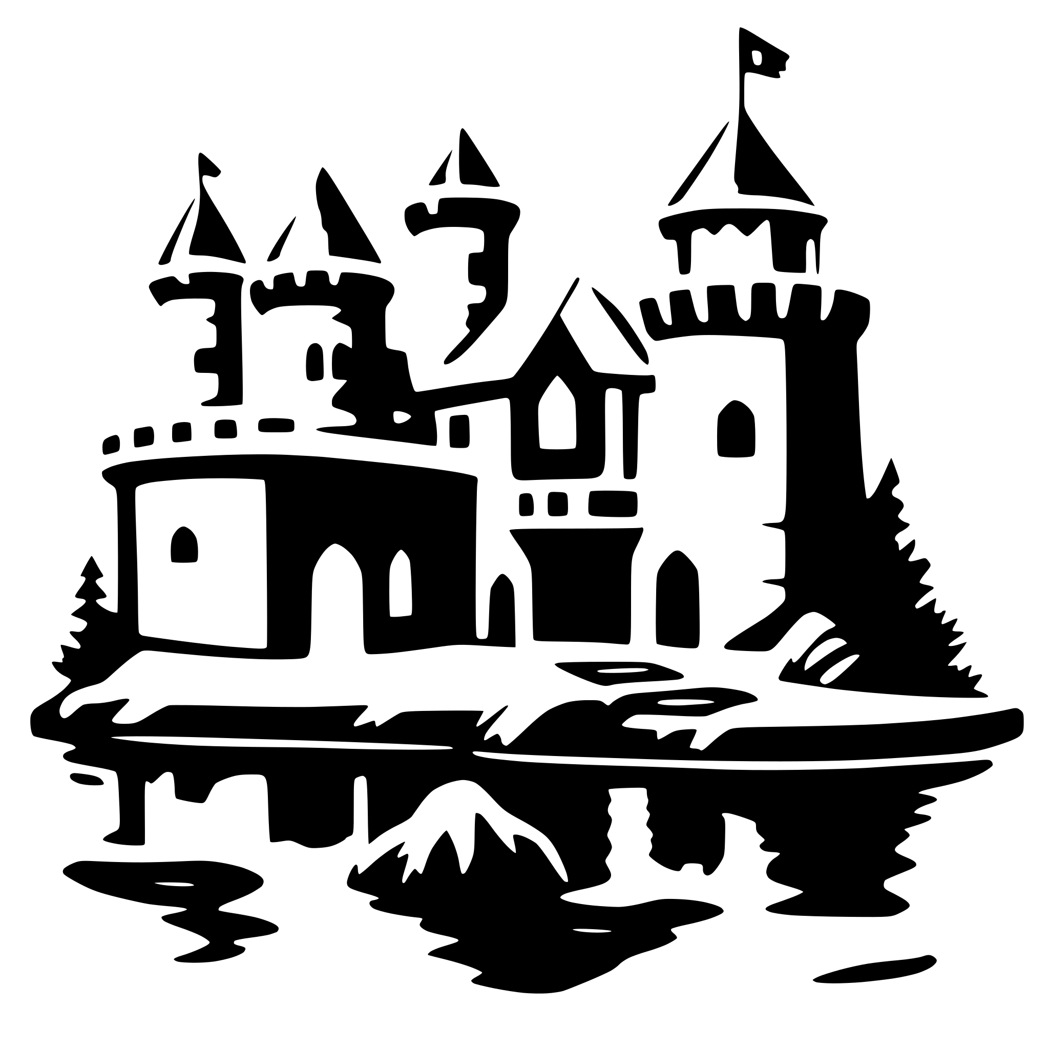 AI-generated SVG of 'ice castle fish house'