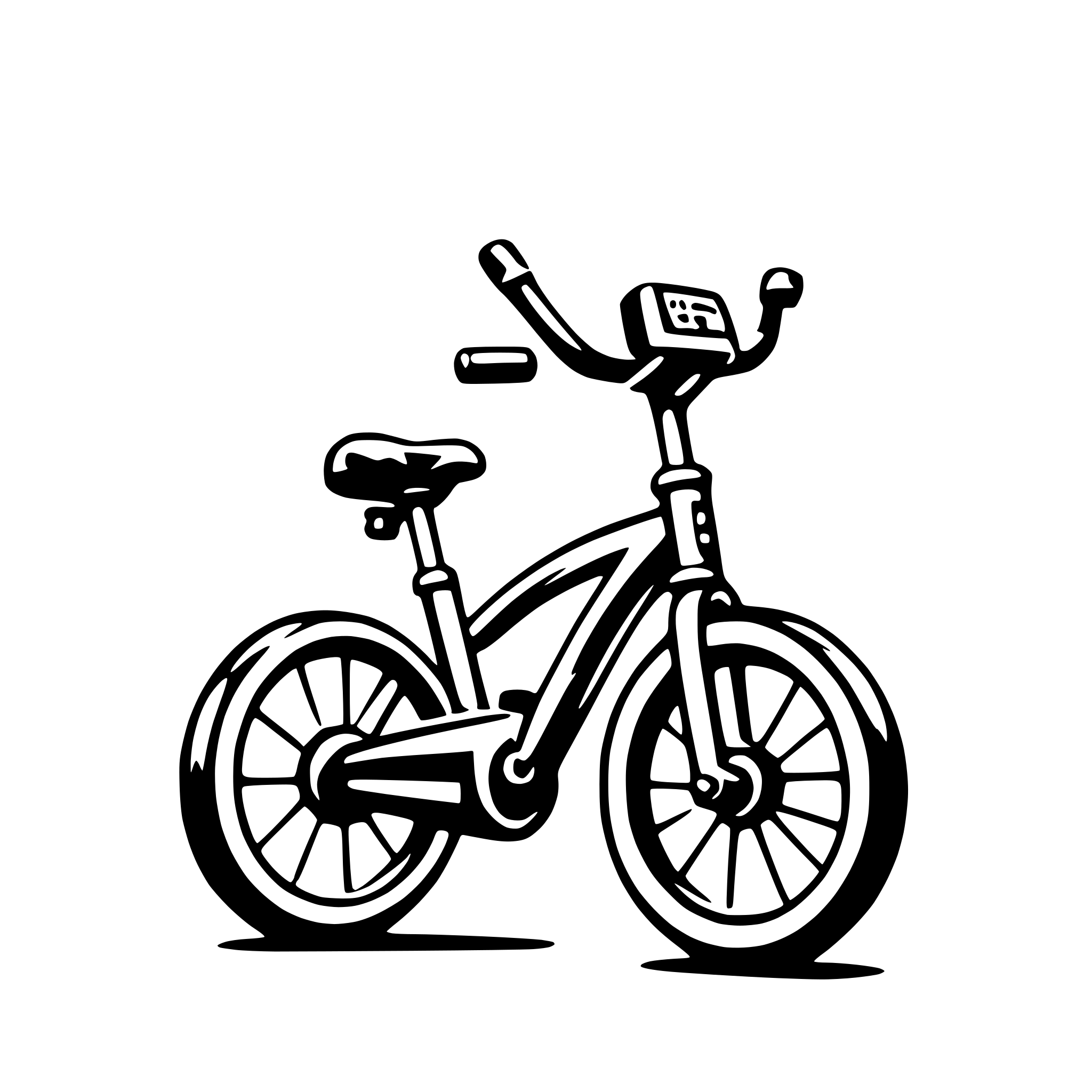 AI-generated SVG of 'stationary bicycle'