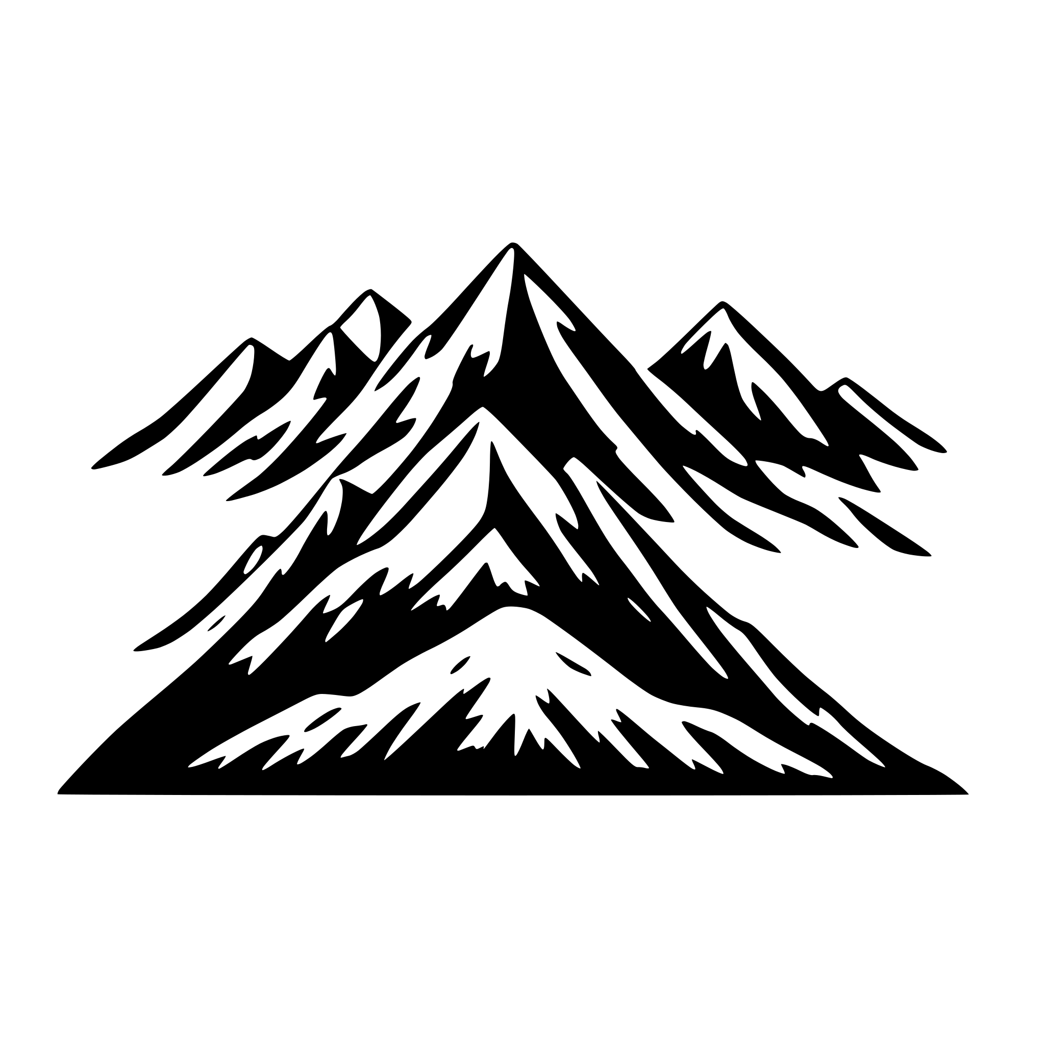 AI-generated SVG of a Simple Minimalist Mountains