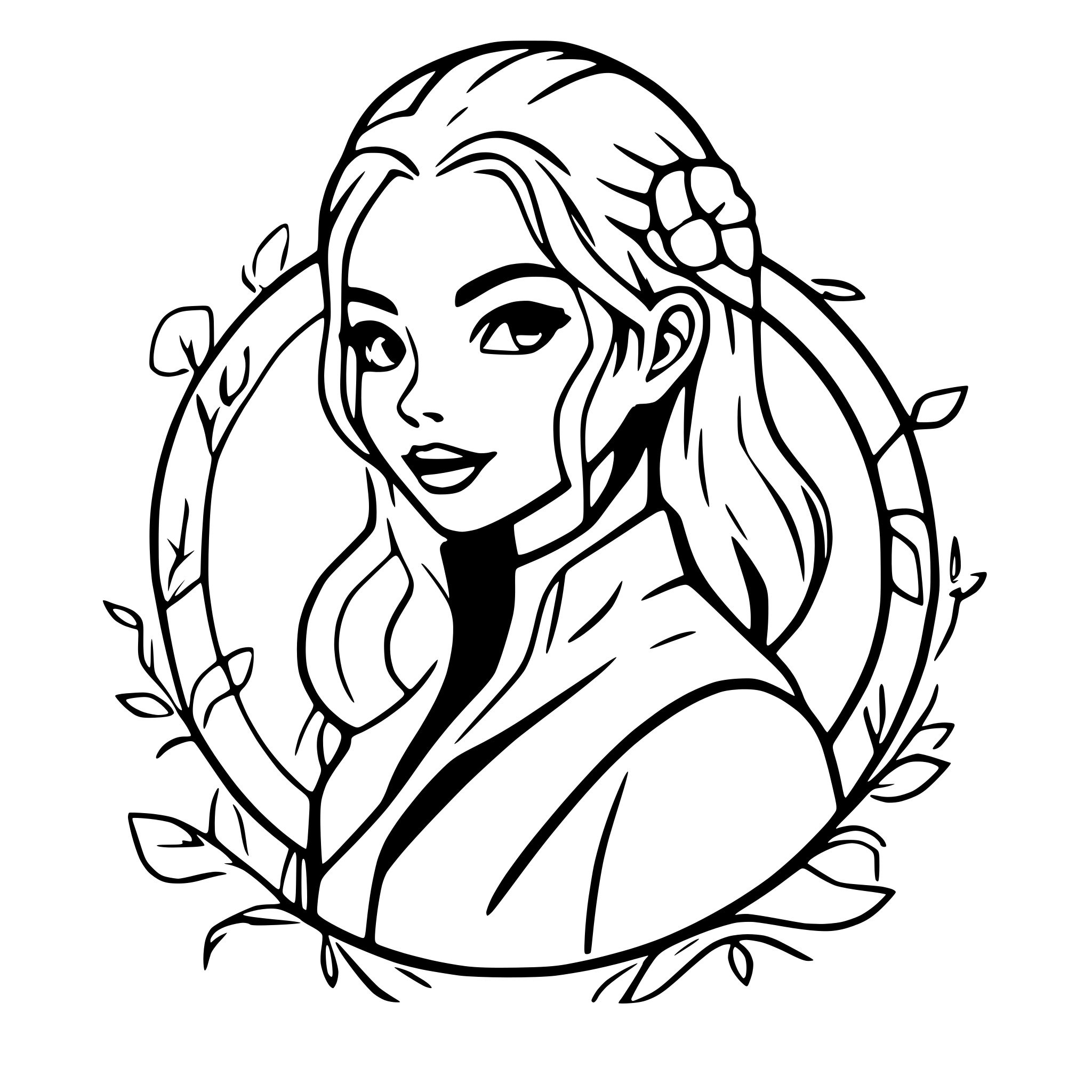 AI-generated SVG of a display the name Klara in script with a scroll frame