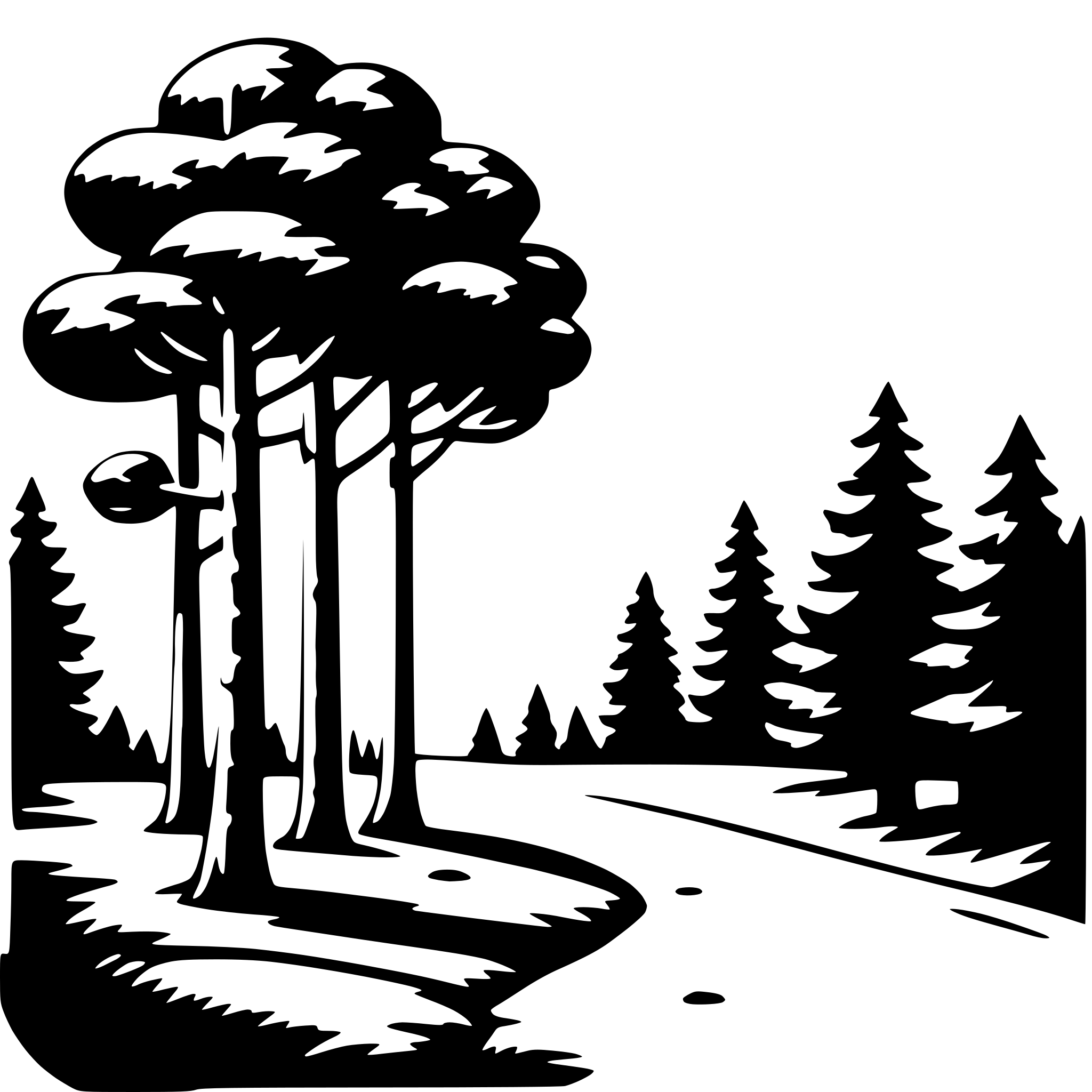 AI-generated SVG of 'pine forest'