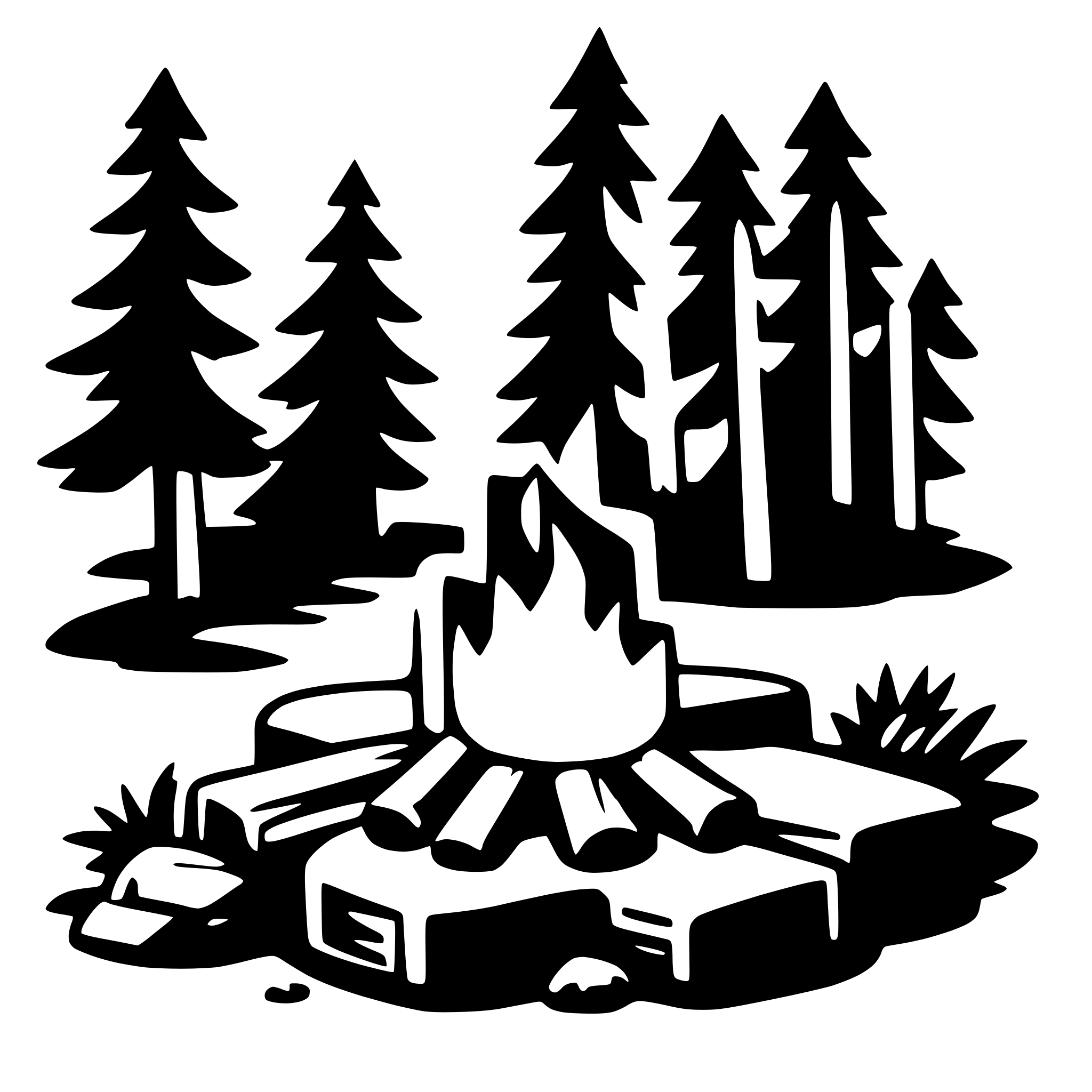 AI-generated SVG of 'campfire'